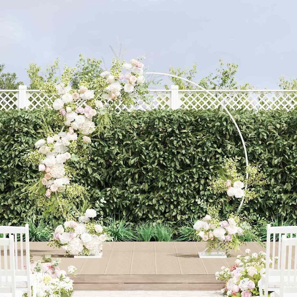 vidaXL Pergola Einzelner Hochzeitsbogen Weiß 220 x 45 x 200 cm Stahl, (1-tlg)