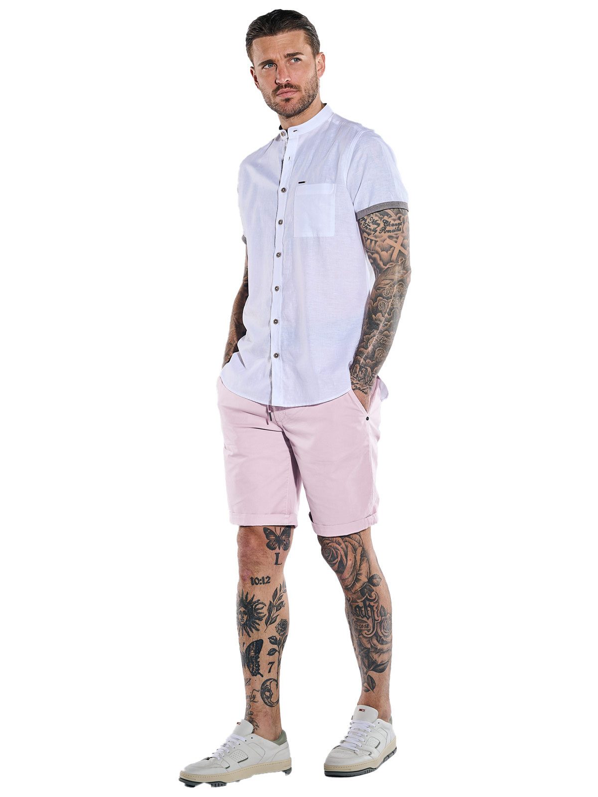 emilio adani Bermudas Herren Chino-Bermuda mit Tunnelzug, Rosa