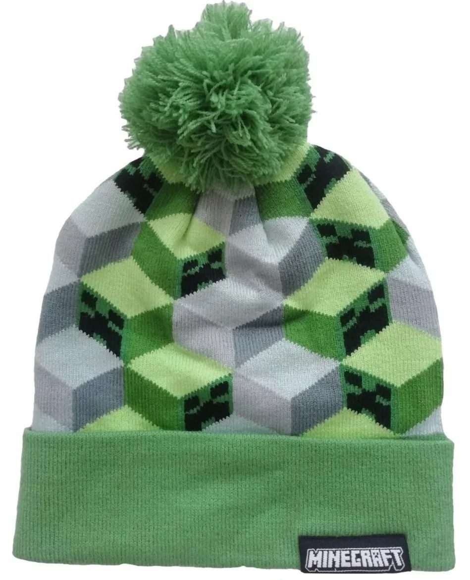 Minecraft Strickmütze MINECRAFT Mütze Kinder Wintermütze Jungen + Mädchen Minecraft Kindermütze