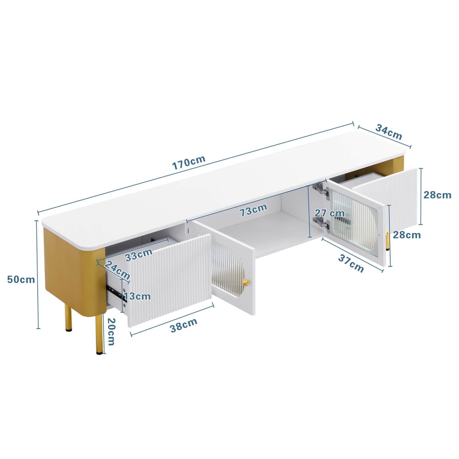 Furnishings Home TV-Schrank Lowboard 170cm 1x günstig online kaufen