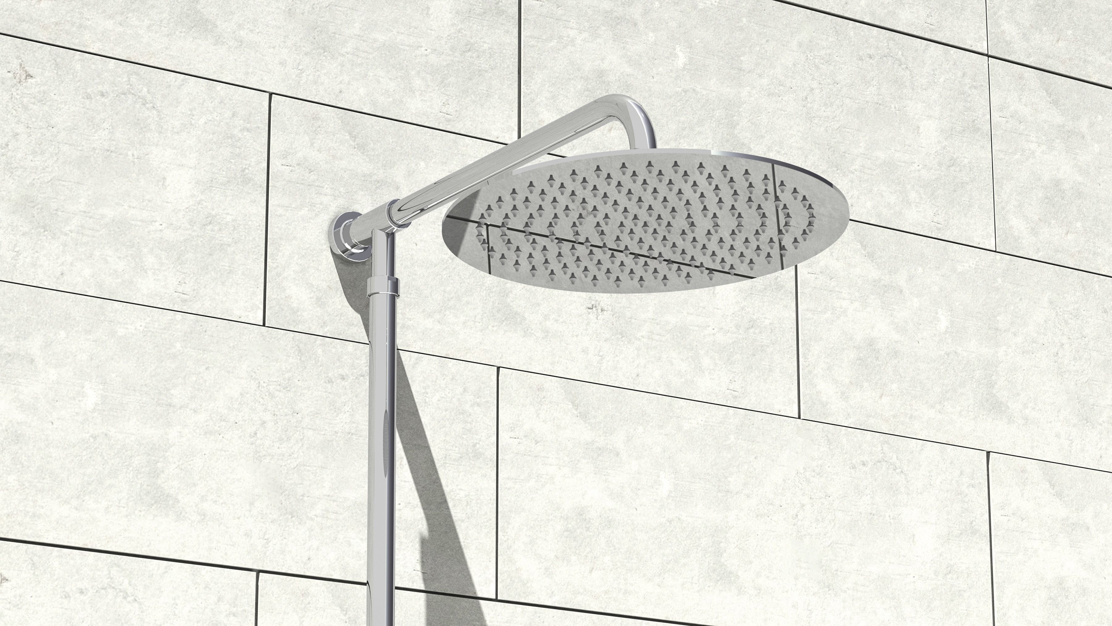 Schütte Kopfbrause SUMATRA, ultraflache Regendusche Ø 30cm, Duschkopf in Edelstahl