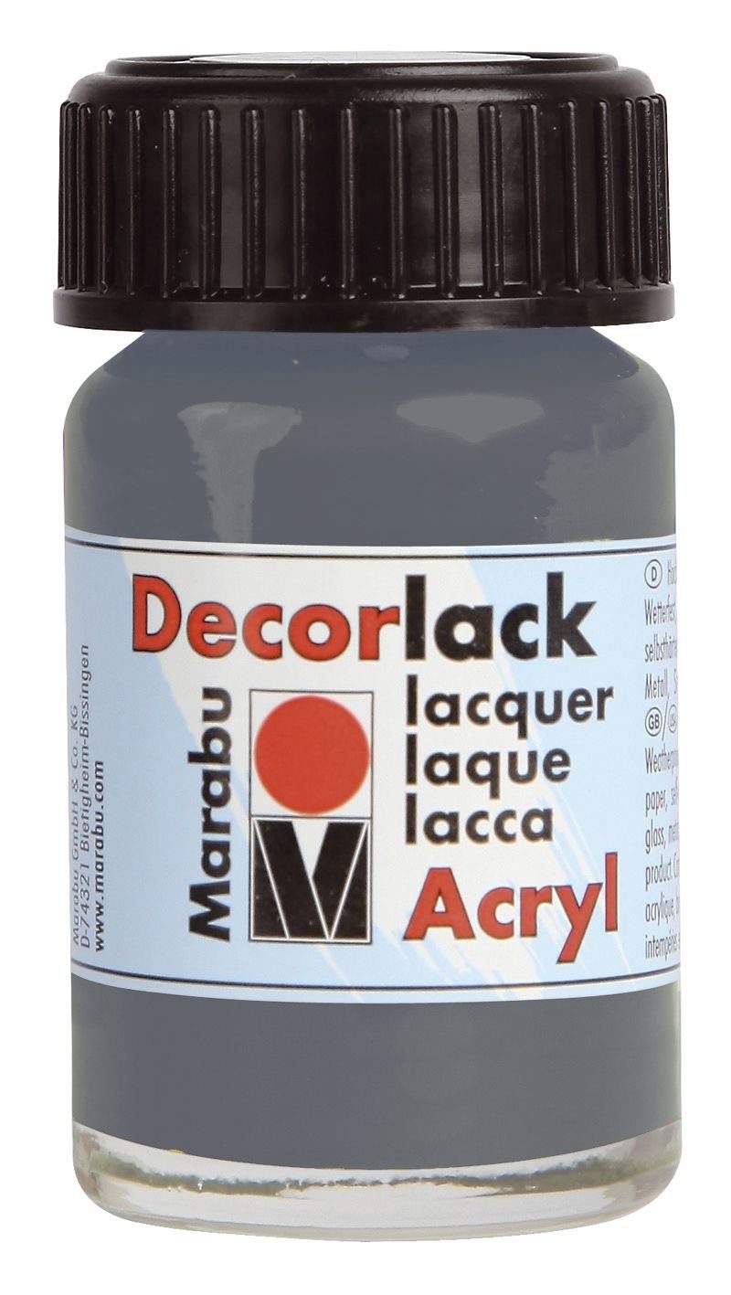 Acryl Grau Marabu Kugelschreiber 078, Decorlack 15 - ml
