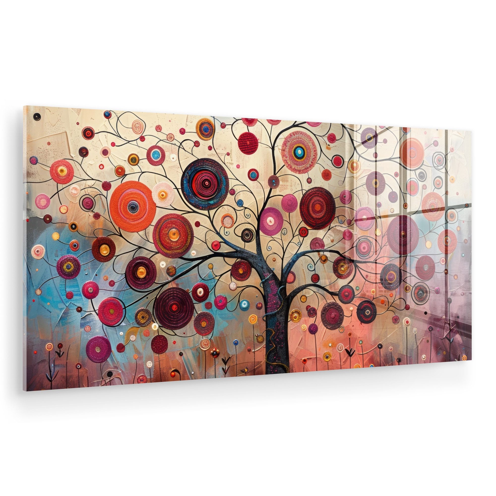 MuchoWow Acrylglasbild Baum - Lila - günstig online kaufen