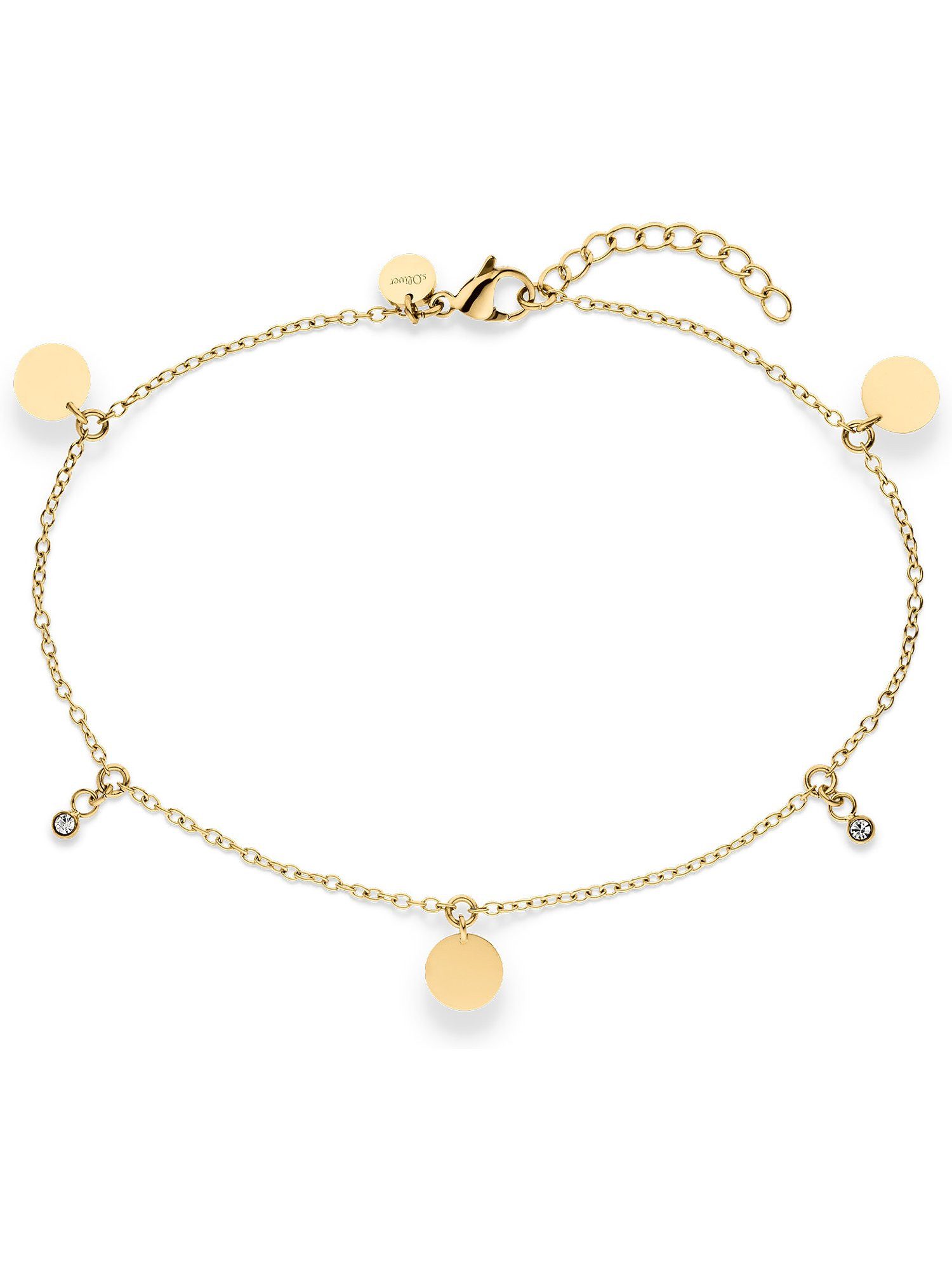 s.Oliver Fußkette S.Oliver Damen-Fußkette Edelstahl