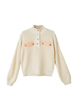 s.Oliver Strickpullover Pullover mit Kontrastdetails Kontrast-Details