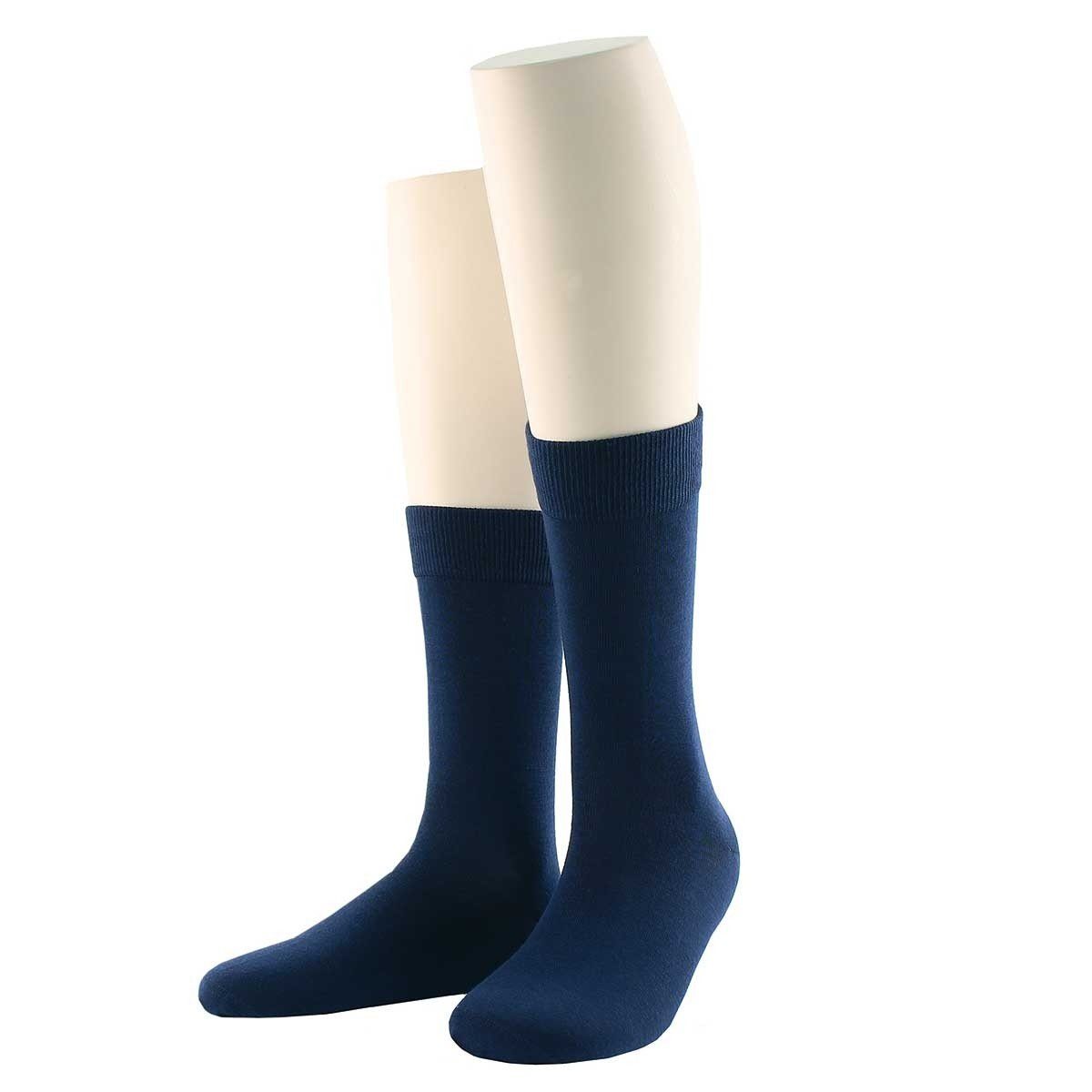 Wilox Langsocken für Damen EXLUSIVE (1-Paar) Wolle und Viskoze aus Buchenholz Navy