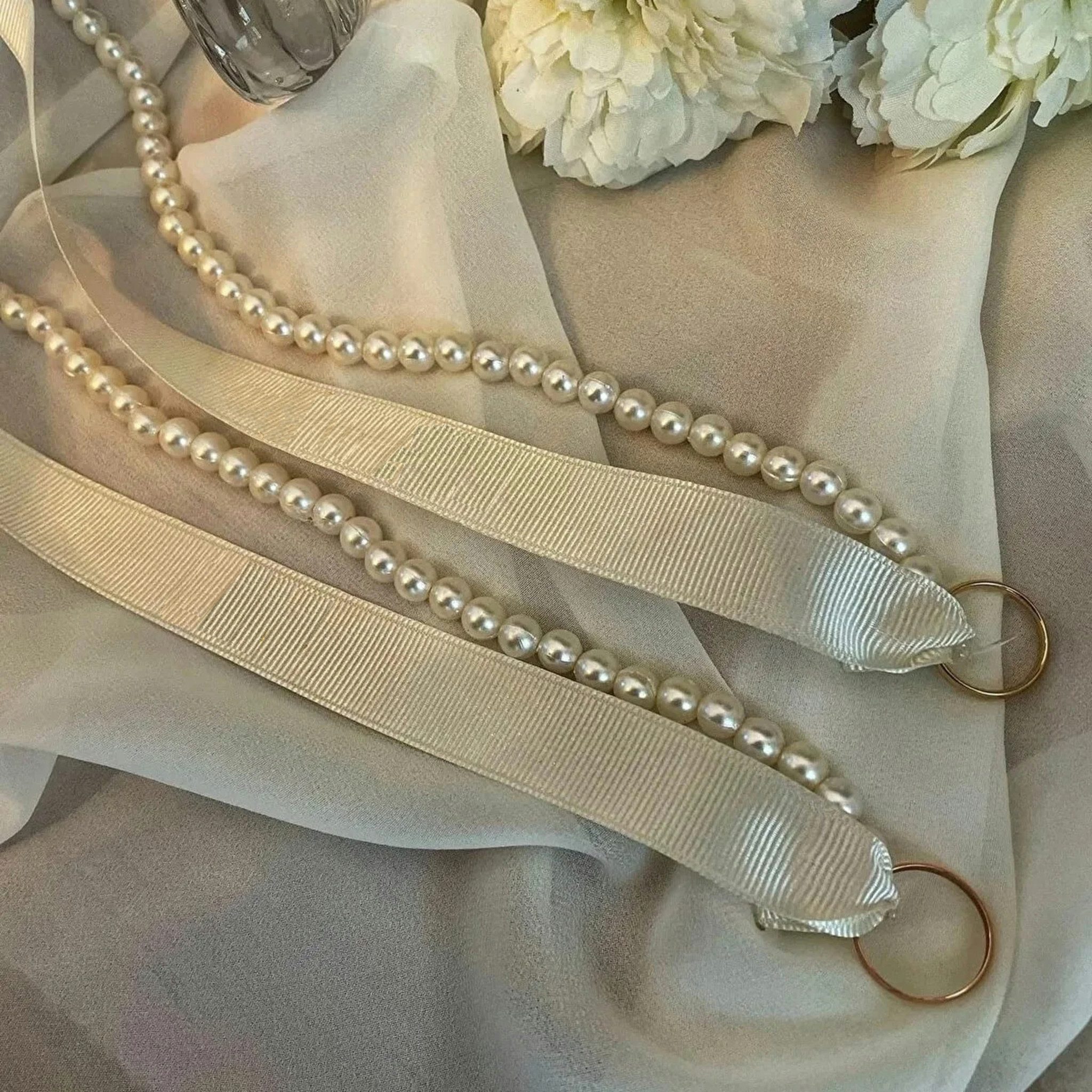 Erya Lounge Verlobungsring Verlobungsband Ringband mit Perlen Nisan Kurdelesi Verlobung Hochzeit