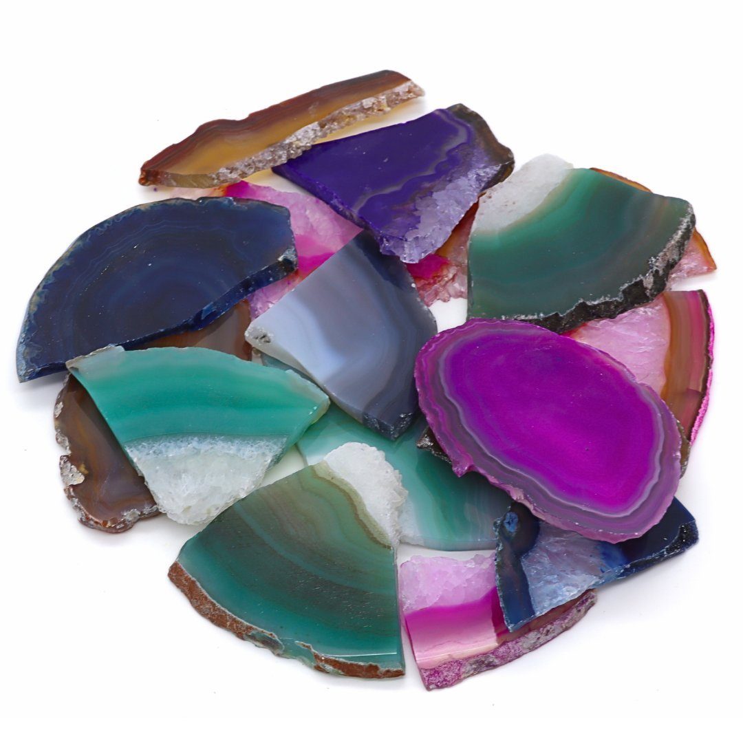 LAVISA Edelstein echte Edelsteine, Kristalle, Dekosteine, Mineralien Natursteine Achatscheiben