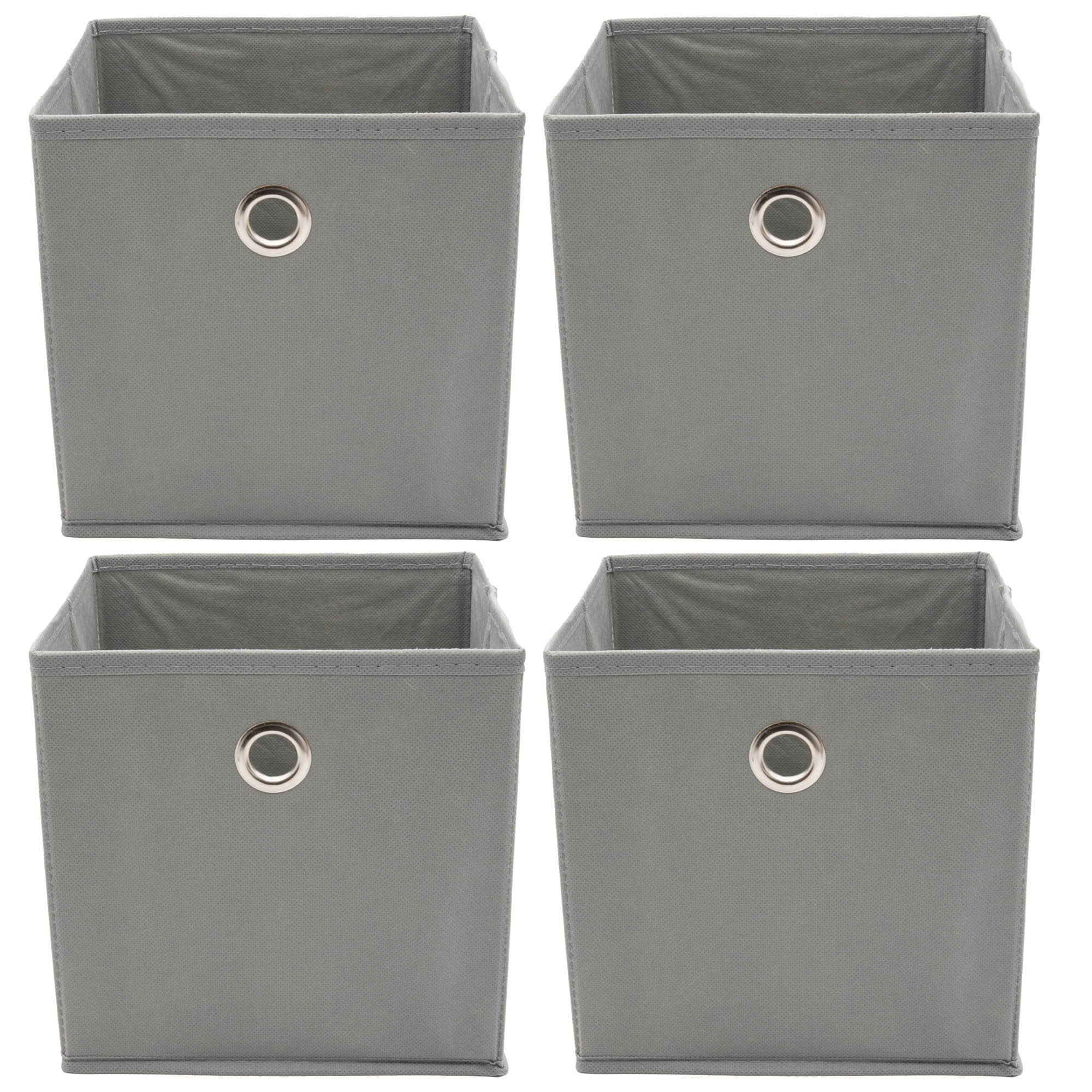 Top Ten Faltbox Faltbox Faltkiste Faltboxen Aufbewahrungsbox (4 St), 20x20x20, Regalbox, Box, Grau, Staubox