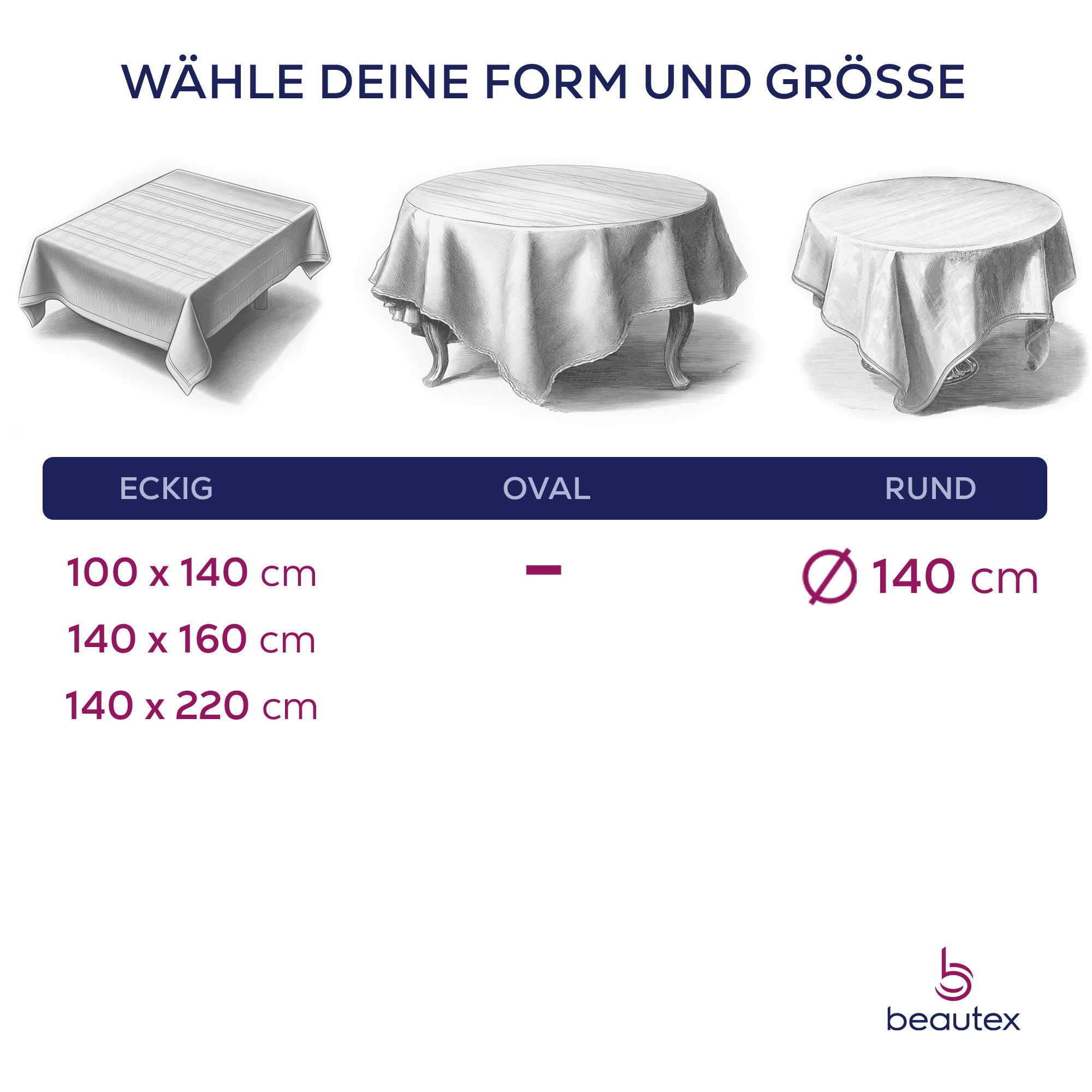 Beautex Tischdecke Weihnachten Wachstuch, Wachstuchtischdecke (1-tlg) – Bild 5 von 5