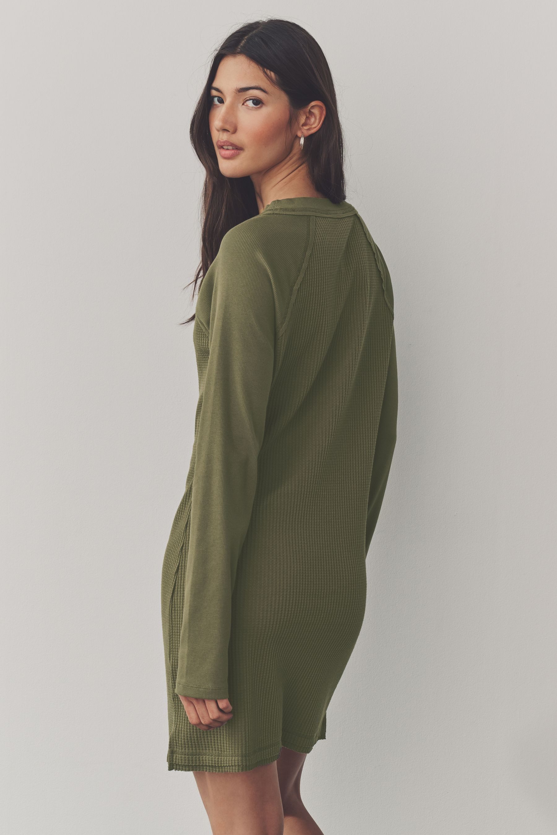 Next Minikleid Midikleid mit Waffelstruktur (1-tlg) günstig online kaufen