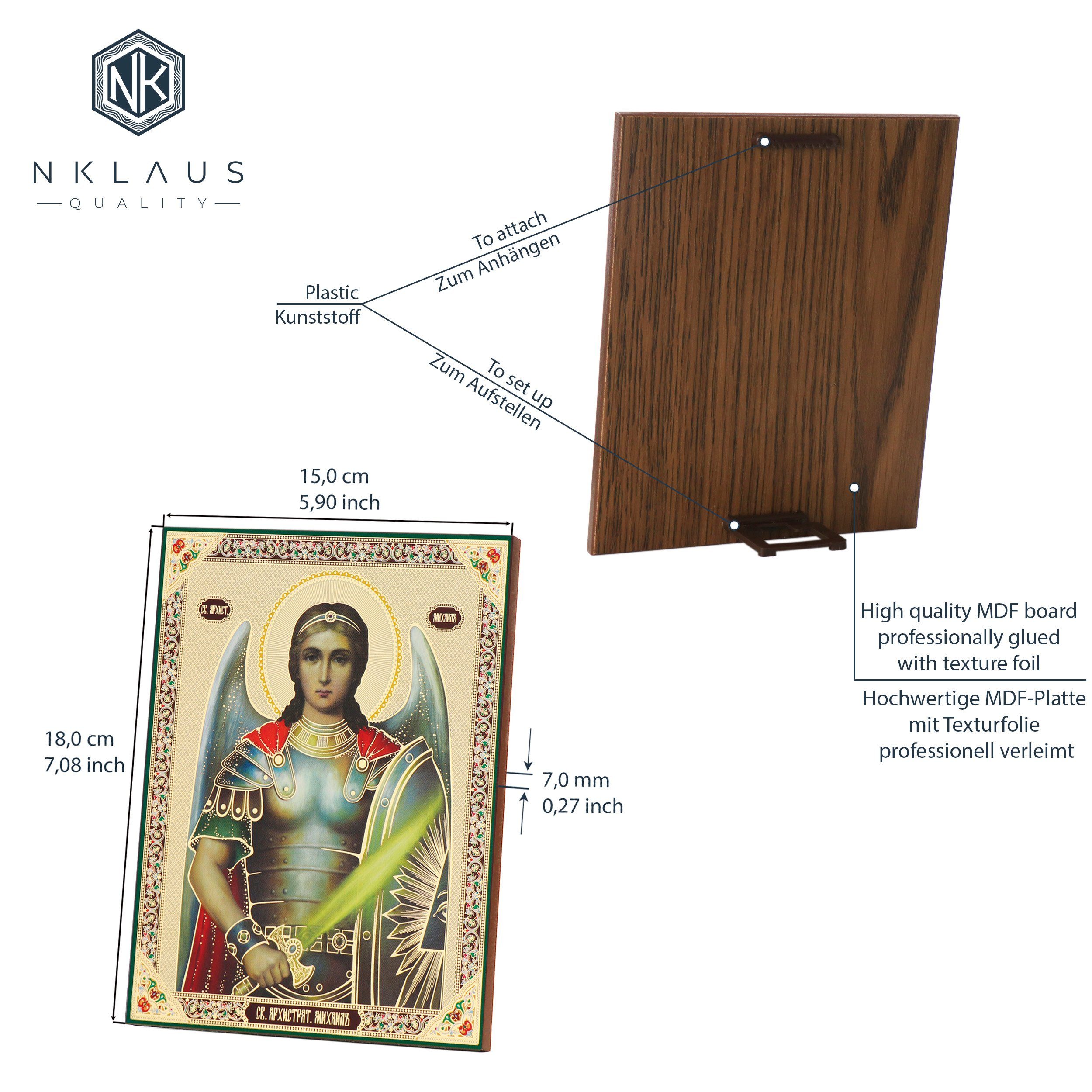 NKlaus Bild Ikone Erzengel Michael Holz günstig online kaufen