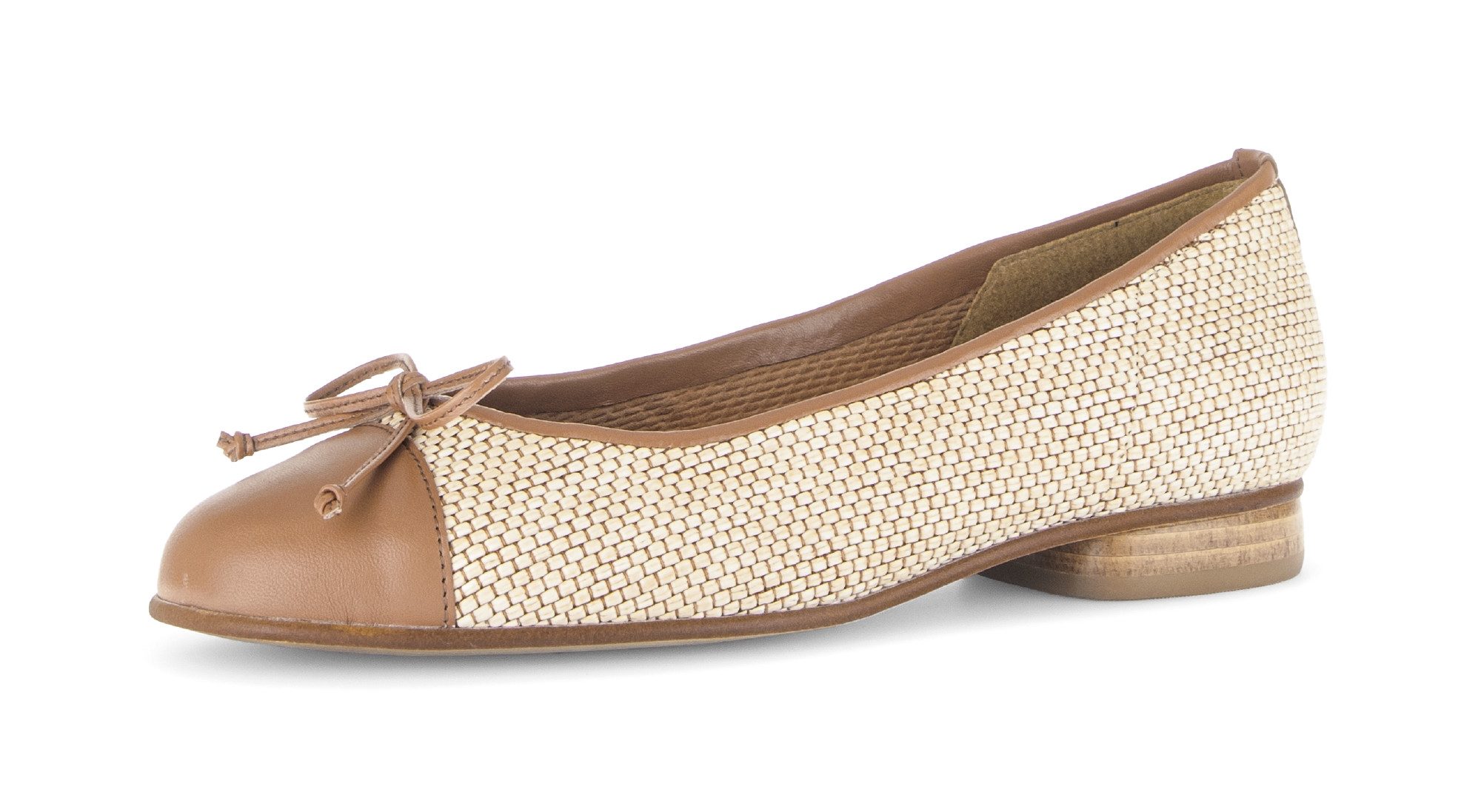 Gabor Ballerina Blockabsatz, Businessschuh, Schupfschuh in runder Form
