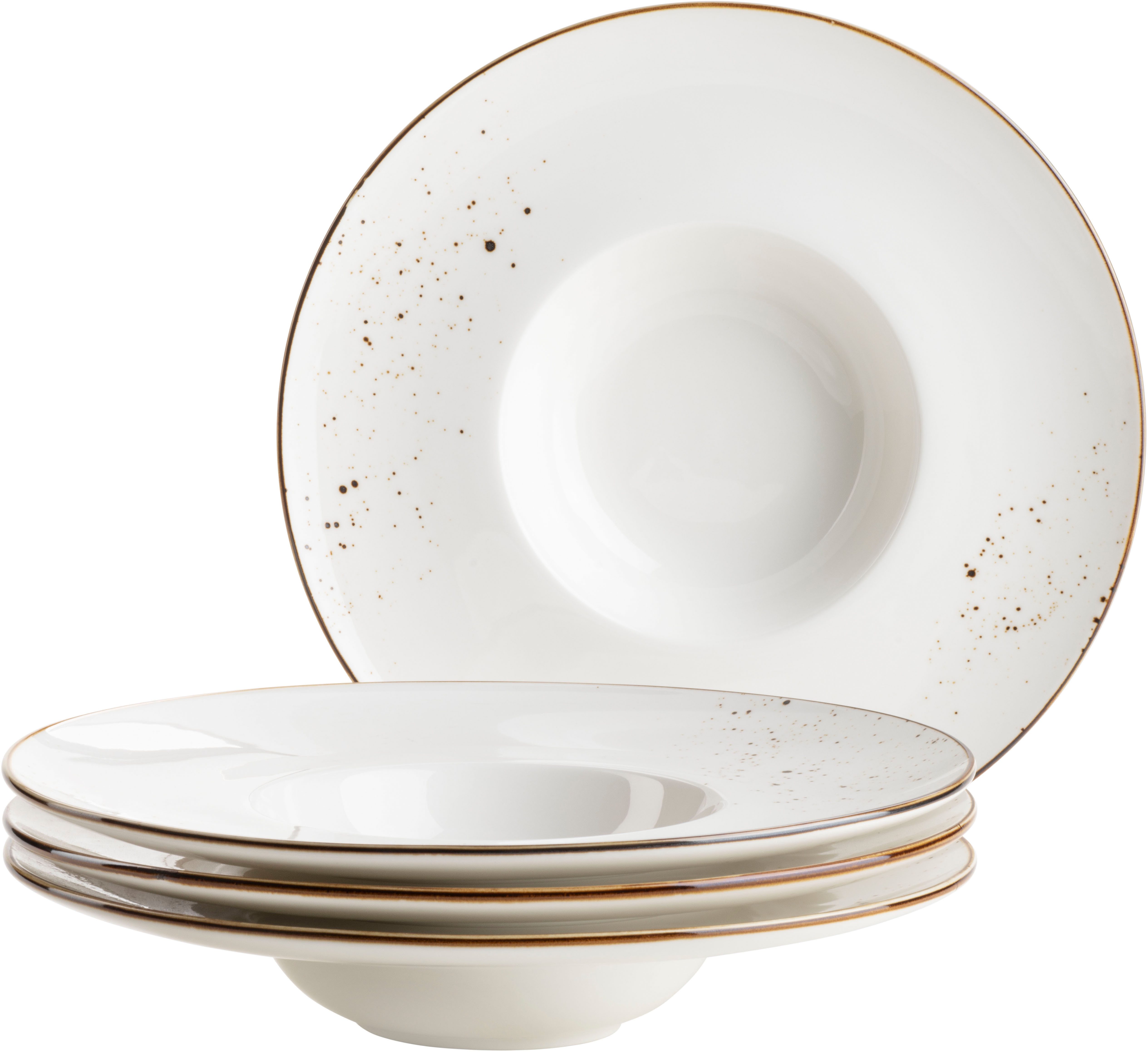 MÄSER Teller-Set PINTAR, Gourmetteller Set, Porzellan (4-tlg), 4 Personen, Porzellan, Teller Set