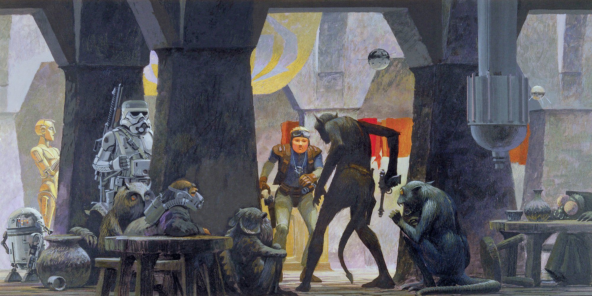 Komar Vliestapete Star Wars Classic RMQ Mos Eisley Streets, 500x250 cm (Breite  x Höhe)