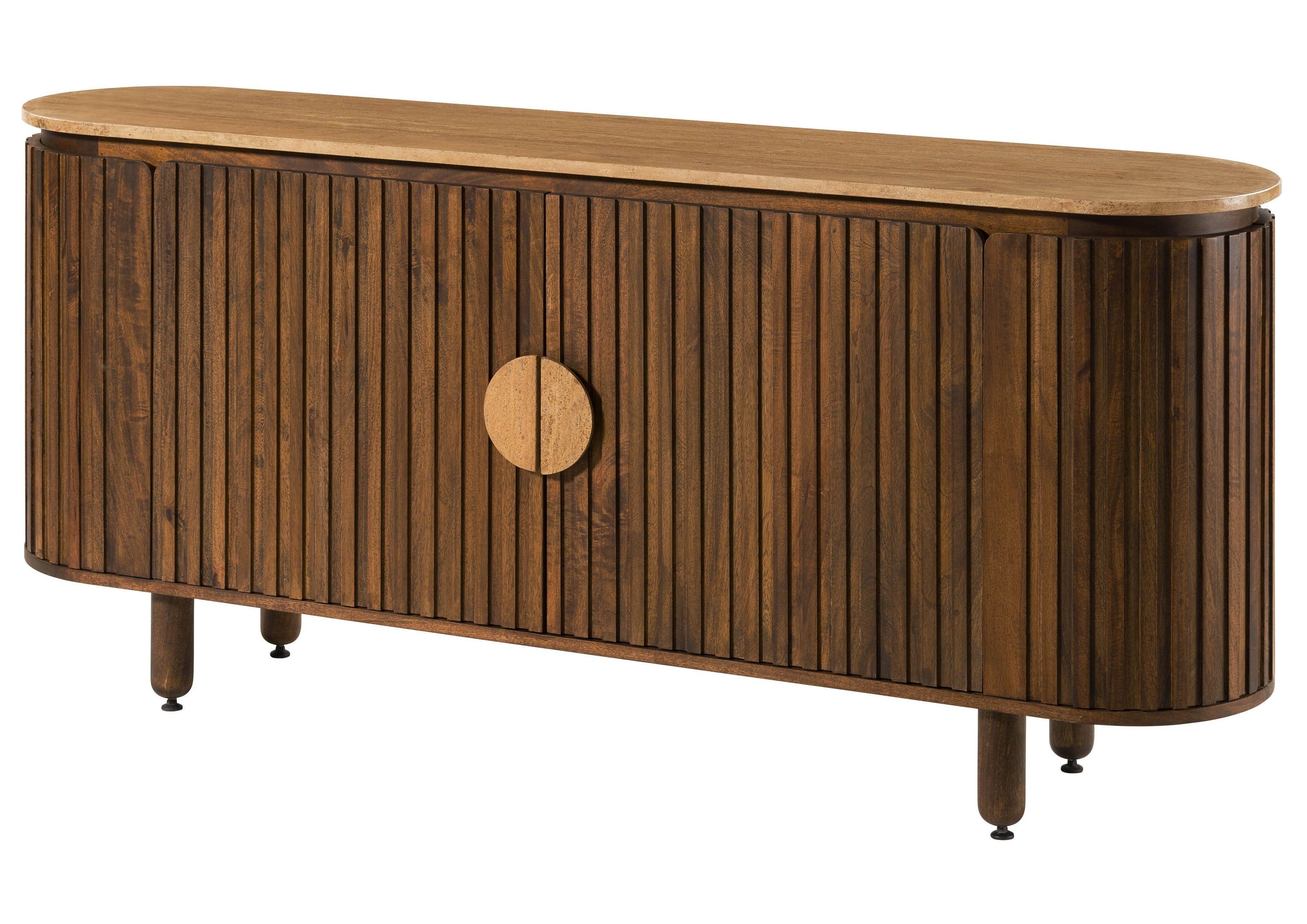 Massivmoebel24 Sideboard (Massivholz), Mango 180x40x80 braun geölt KYOTO #1 günstig online kaufen