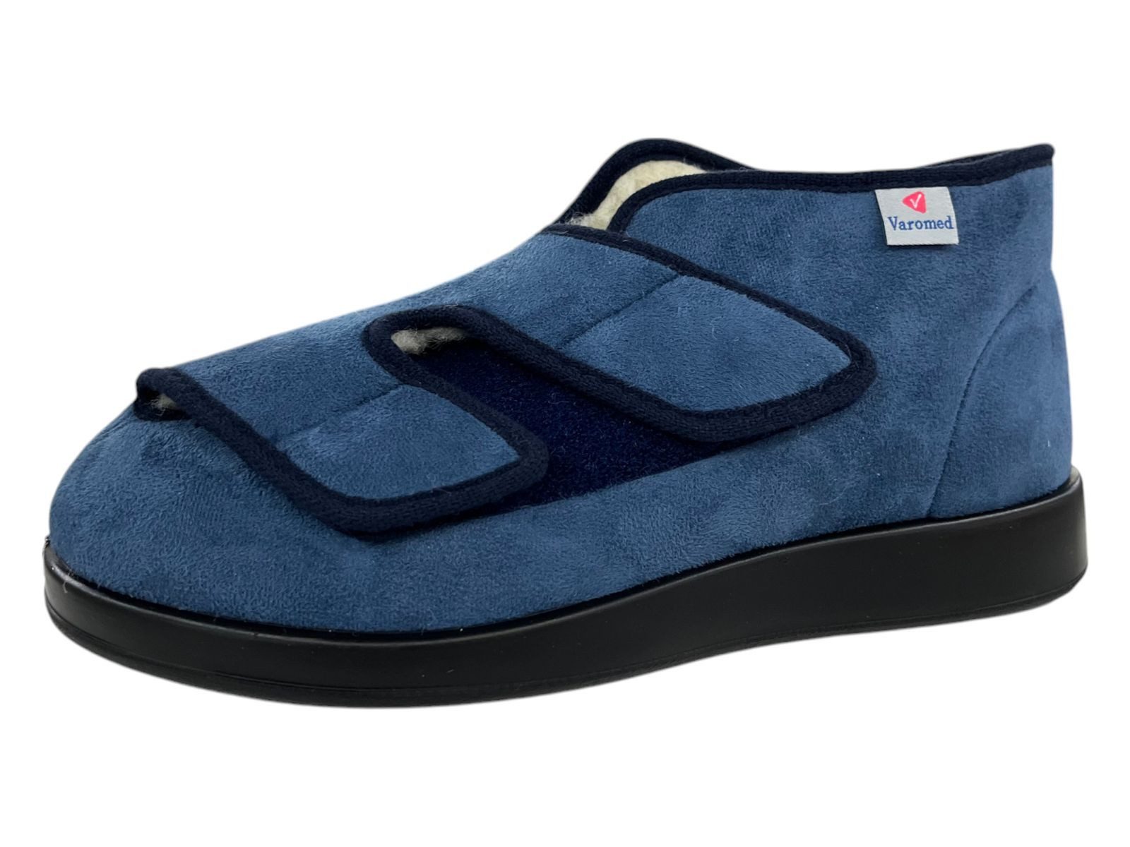 Florett Varomed Hausschuh Klettvelours 60928-25 Genuar Winter II blau Hausschuh