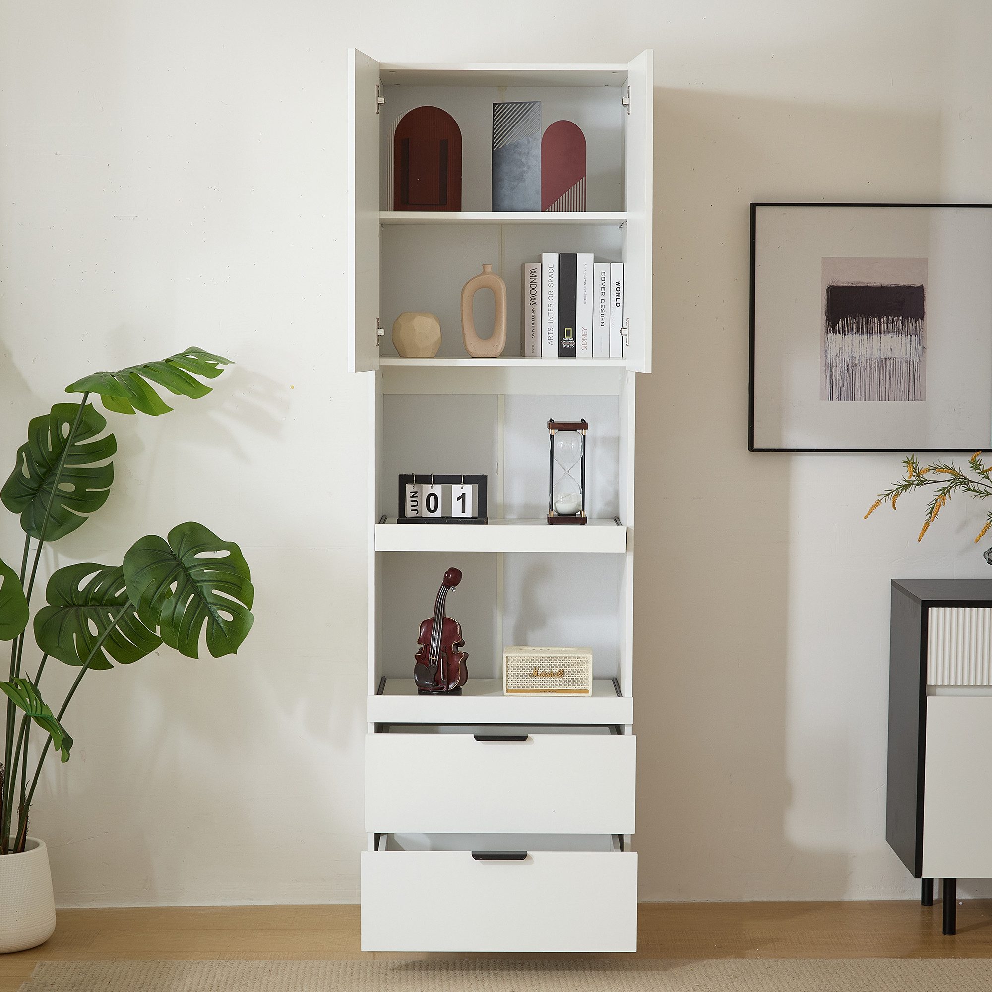 Flieks Hochschrank (1-St., B59,5/T45/H200 cm) Mehrzweckschrank günstig online kaufen