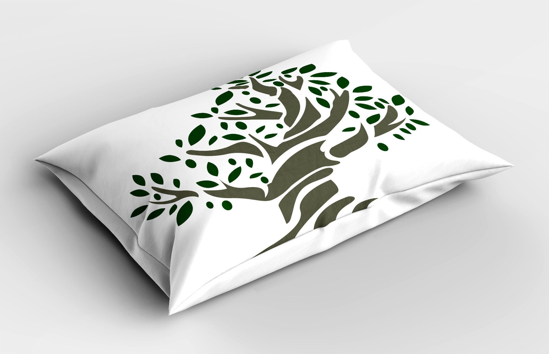 Abakuhaus Baum Einfacher Natur Majestic Stück), Gedruckter (1 Standard King Kissenbezug, Dekorativer Grüner Kissenbezüge Size