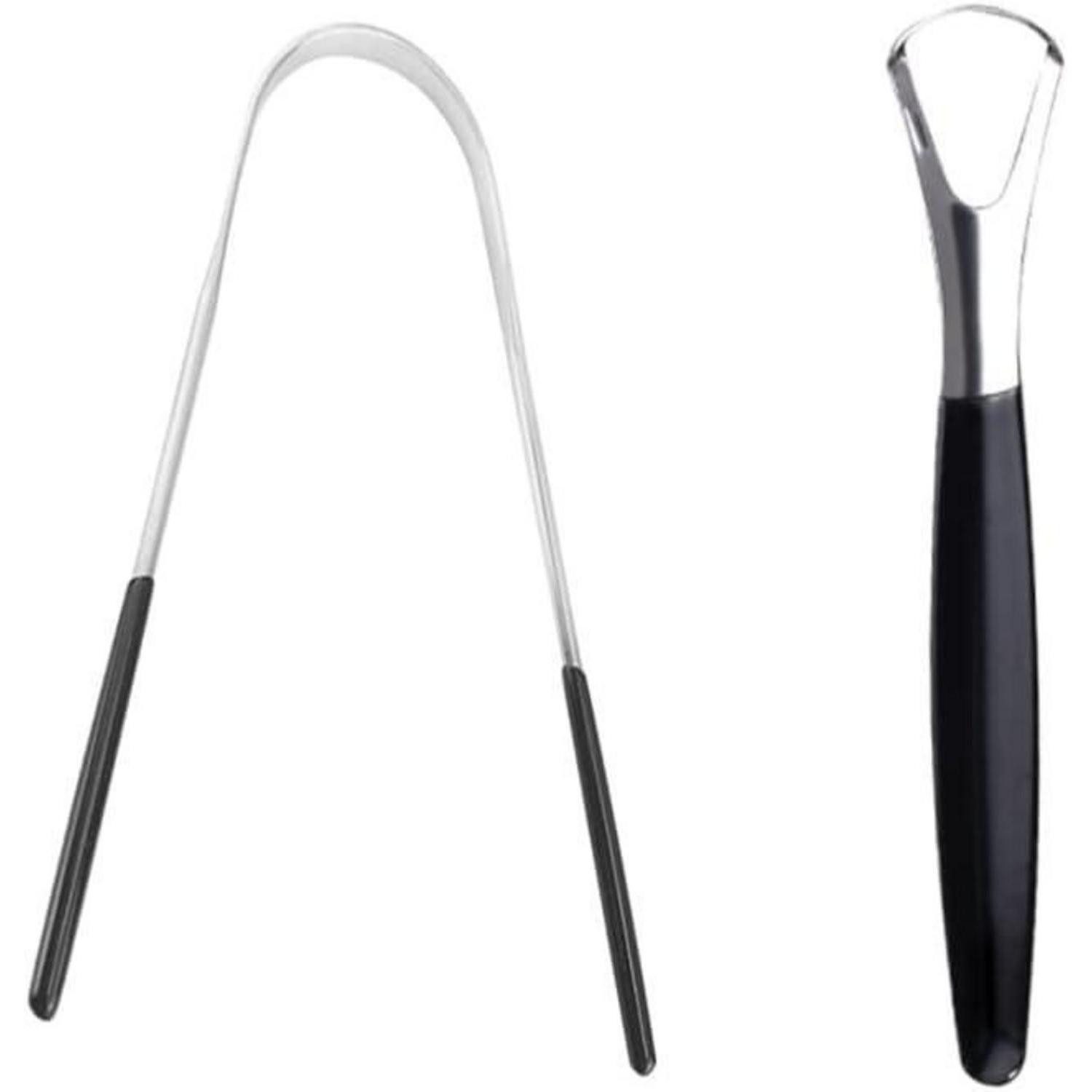 LuxusKollektion Zungenreinigeraufsatz Zungenreiniger Edelstahl Tongue Scraper Set Sicher Mundhygiene