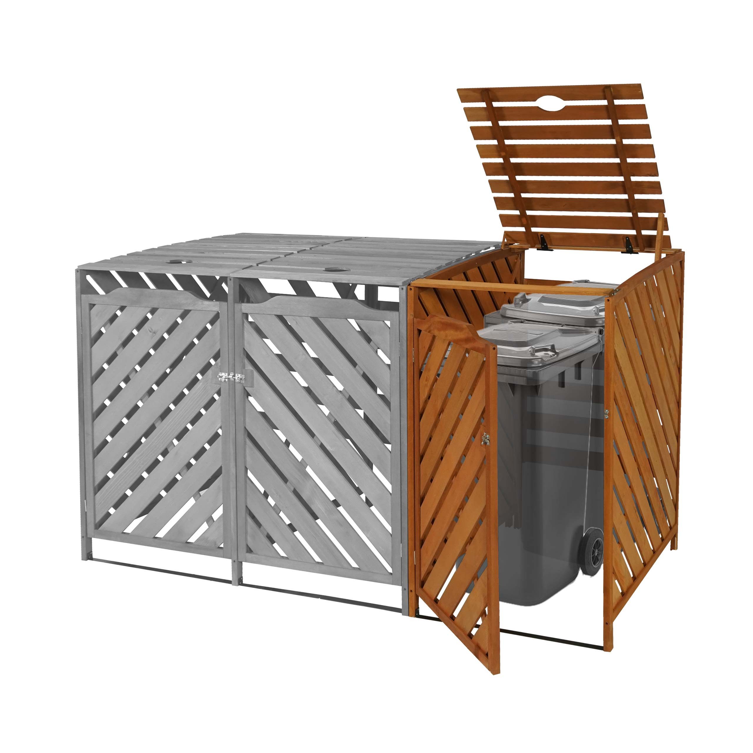 PROREGAL® Mülltonnenbox XL Mülltonnenverkleidung Holz in verschiedenen Ausführungen