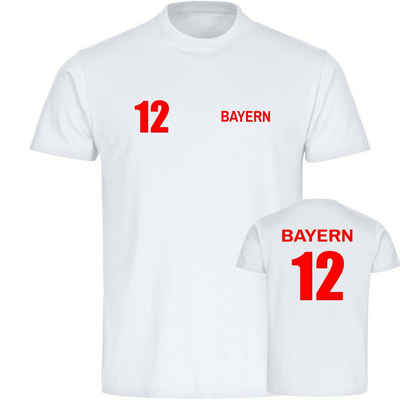multifanshop T-Shirt Herren Bayern - Trikot 12 - Männer