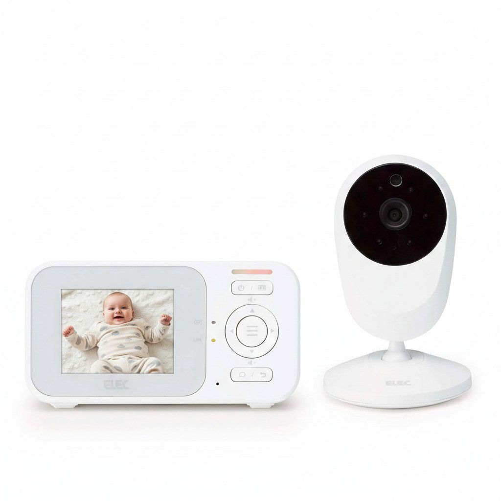Alecto Baby Video-Babyphone EVM24, 1-tlg., 2,4" Farbdisplay, Infrarot-Nachtsicht, Gegensprechfunktion, VOX