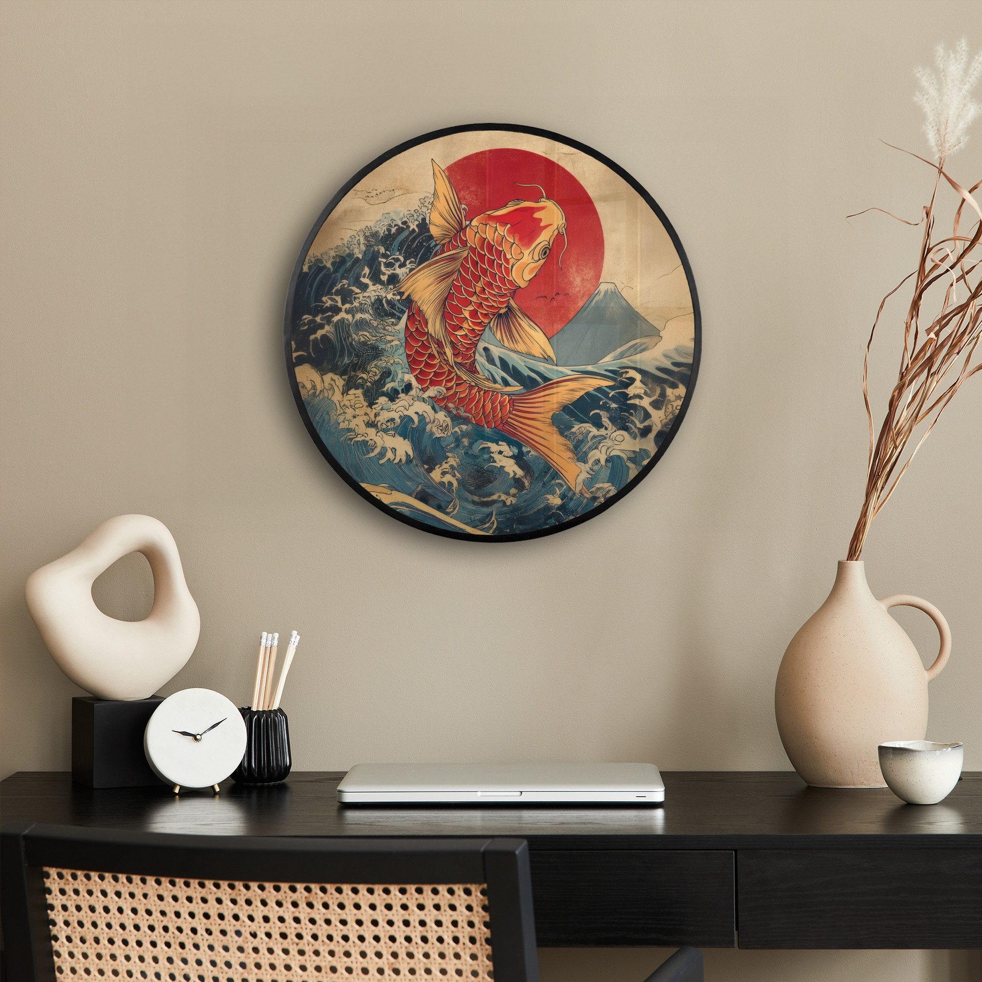 MuchoWow Poster Rund - Koi - günstig online kaufen