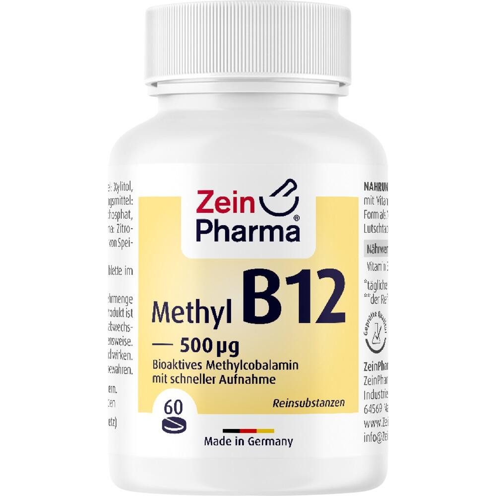 Zein Pharma - Germany GmbH VITAMIN B12 500 μg Methylcobalamin Lutschtabletten Lutschtabletten, 60 St.