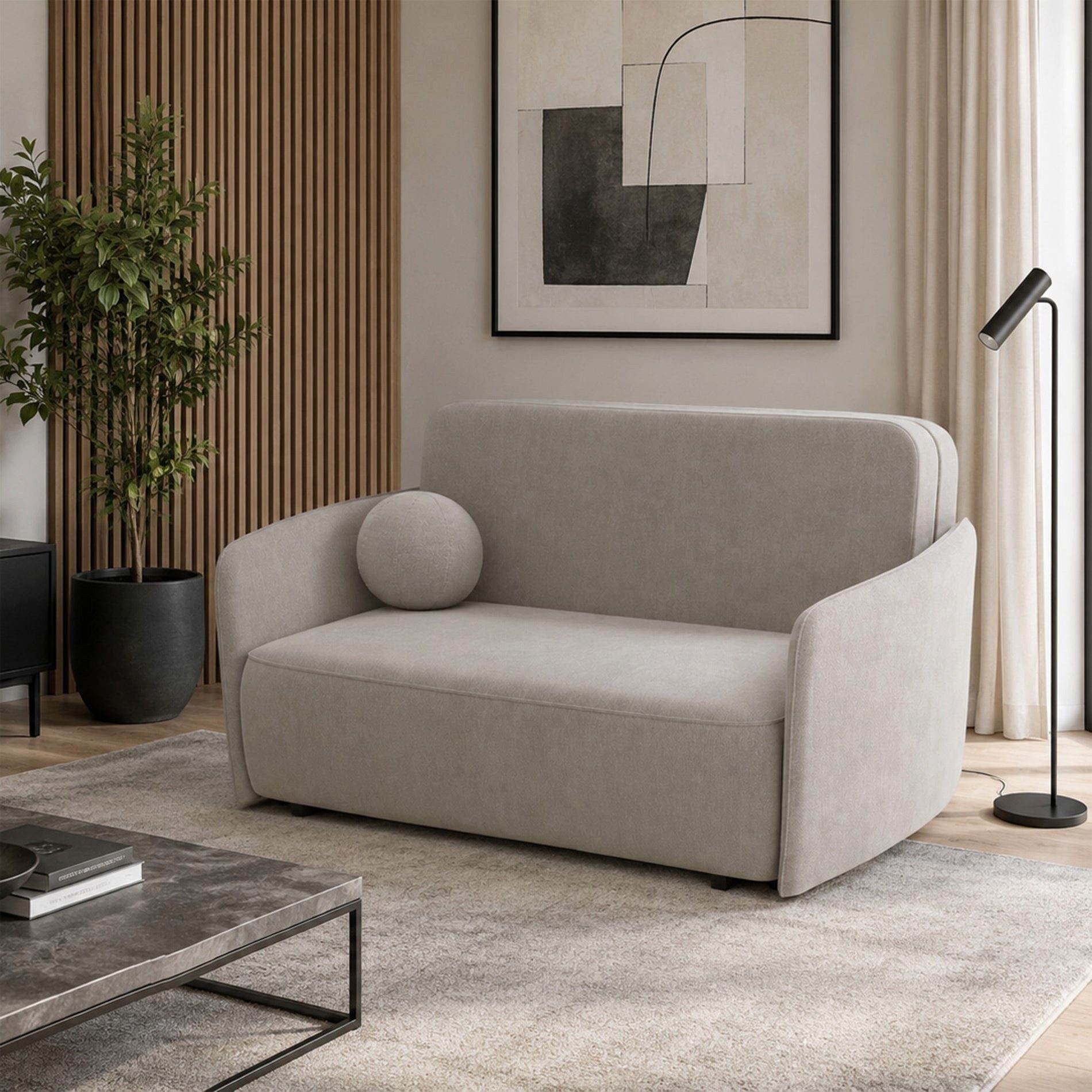 Selsey Schlafsofa, mit Schlaffunktion, Chenille und Zierkissen,145 cm