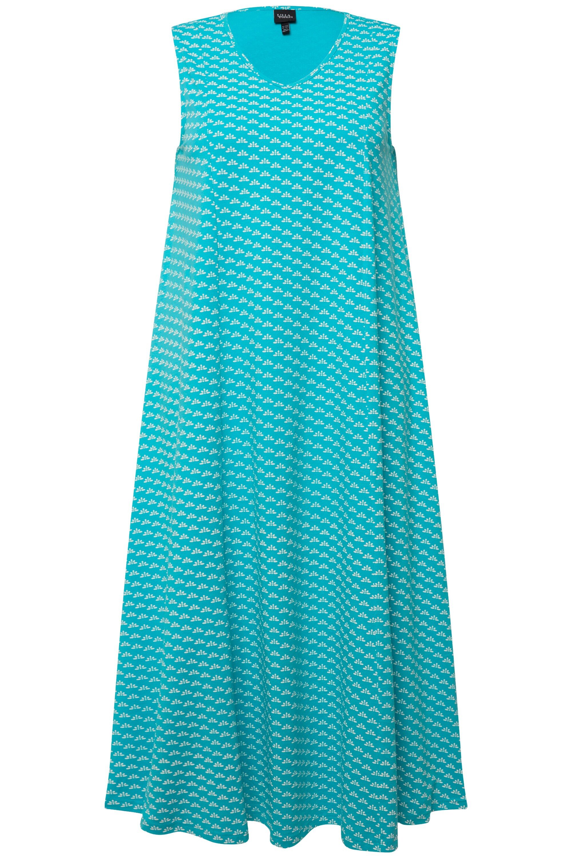 Ulla Popken Jerseykleid Jersey-Maxikleid A-Linie V-Ausschnitt günstig online kaufen