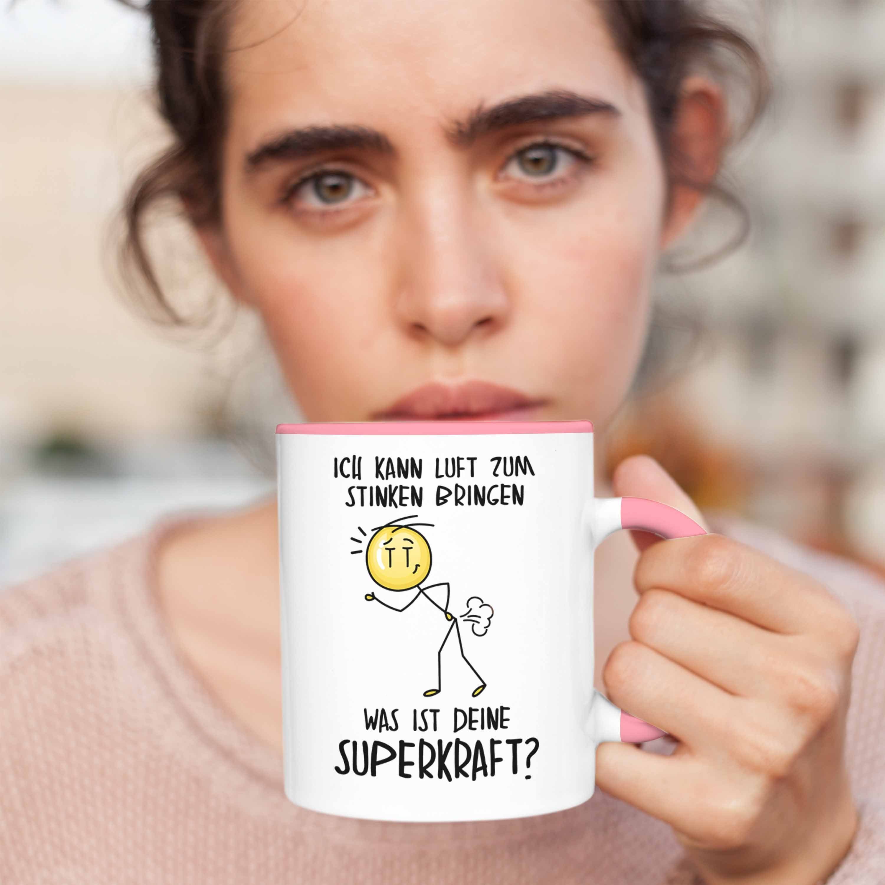 Trendation Tasse Spruch Pupsen Grafik Rosa Lustig Geschenkidee Pupsen Tasse Geschenk Furzen