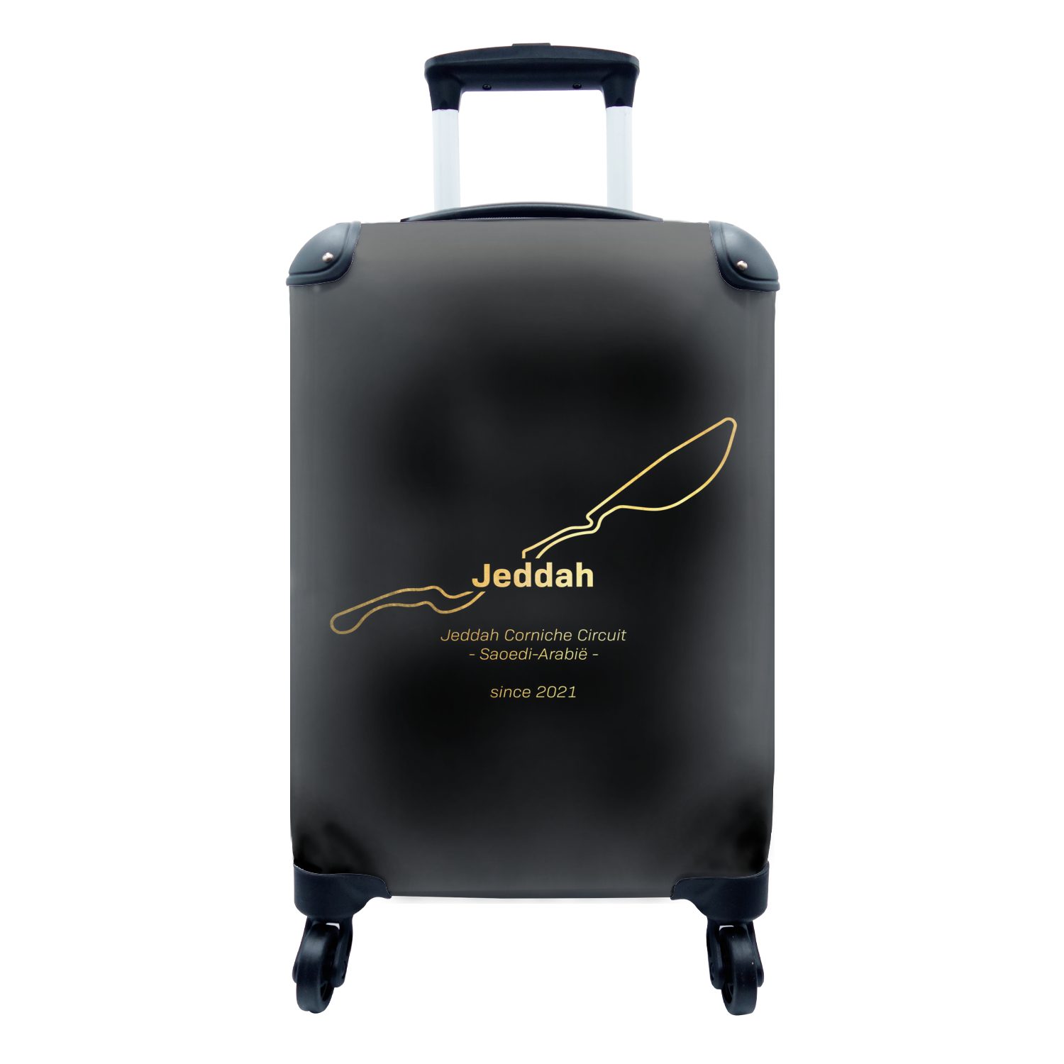 1 für 4 Trolley, Reisetasche - Formel Jeddah Reisekoffer - Handgepäck Rennstrecke, Ferien, Rollen, MuchoWow rollen, mit Handgepäckkoffer