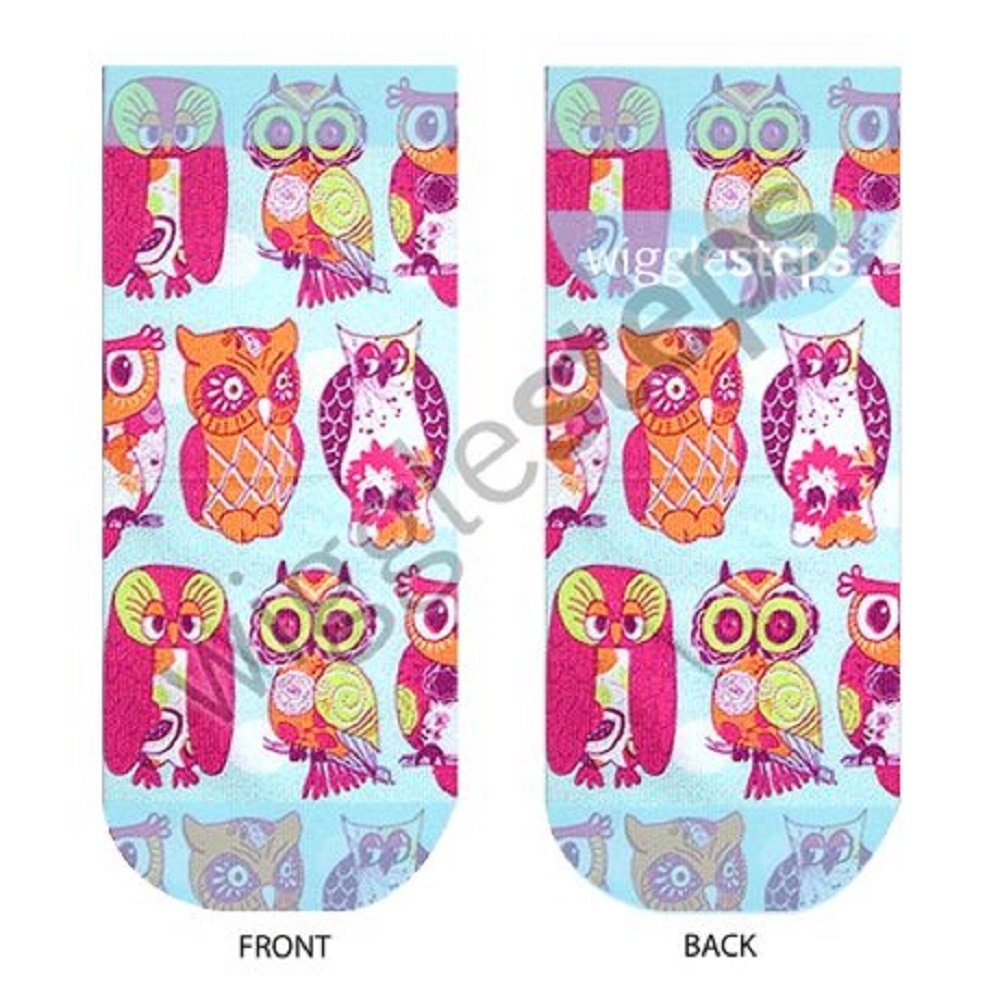 Wigglesteps Sneakersocken Lady Sneaker PINK OWL 1 Light Blue one Size Gr. 36-40