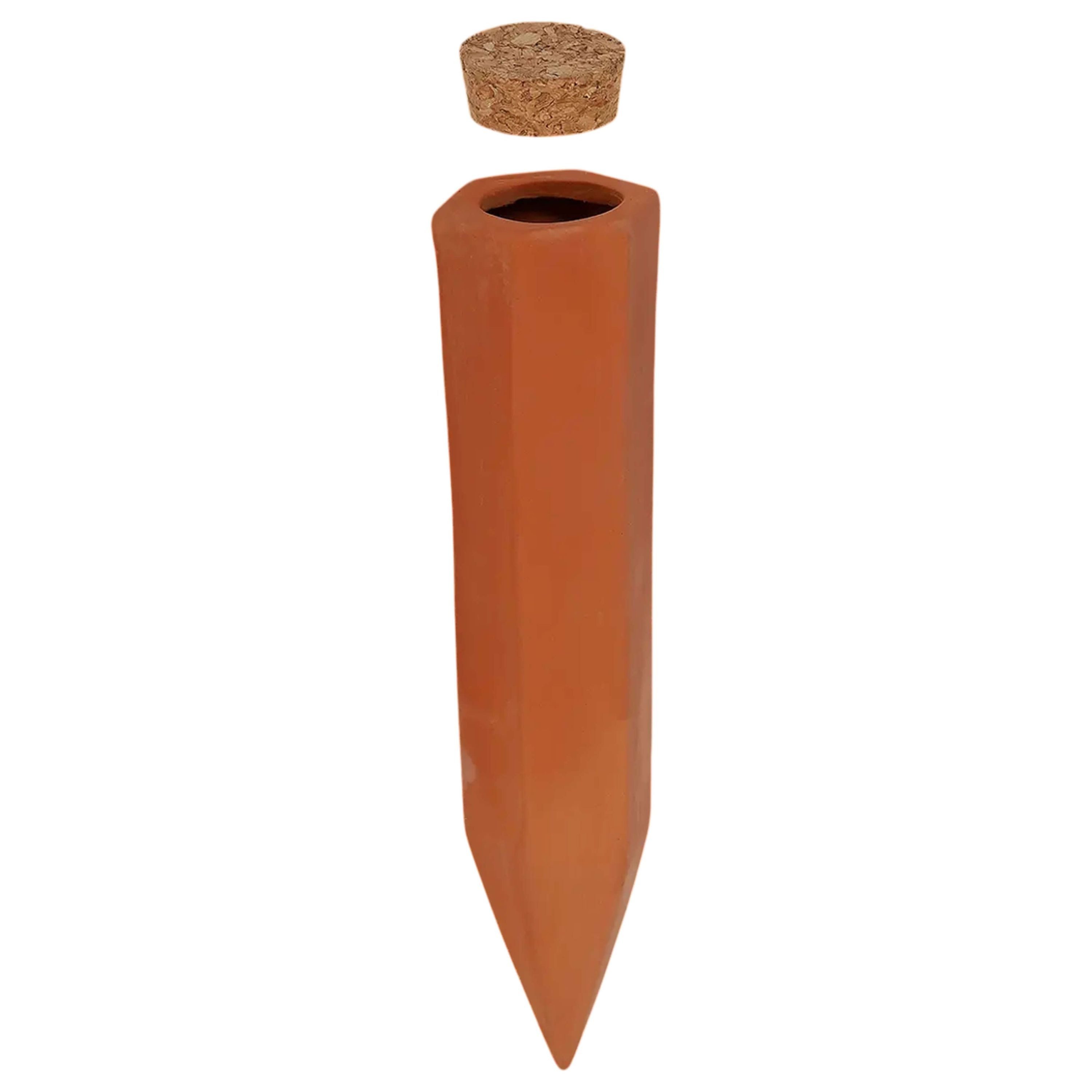 degawo Bewässerungskugel Terracotta Bewässerungskegel 8er SET Pflanzen Wasserspender Garten