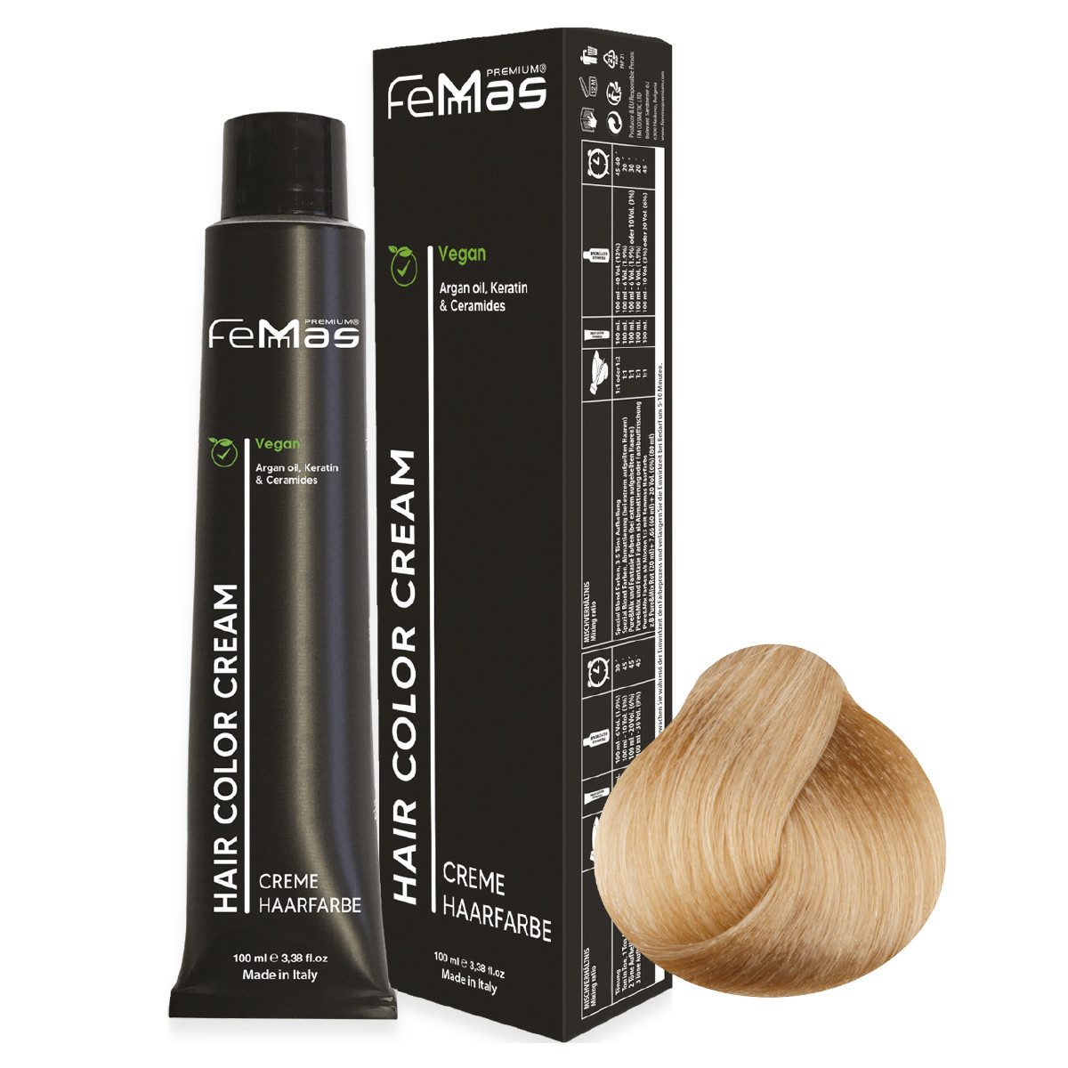 Femmas Premium Haarfarbe FemMas Hair Color Cream 100ml, 1-tlg.