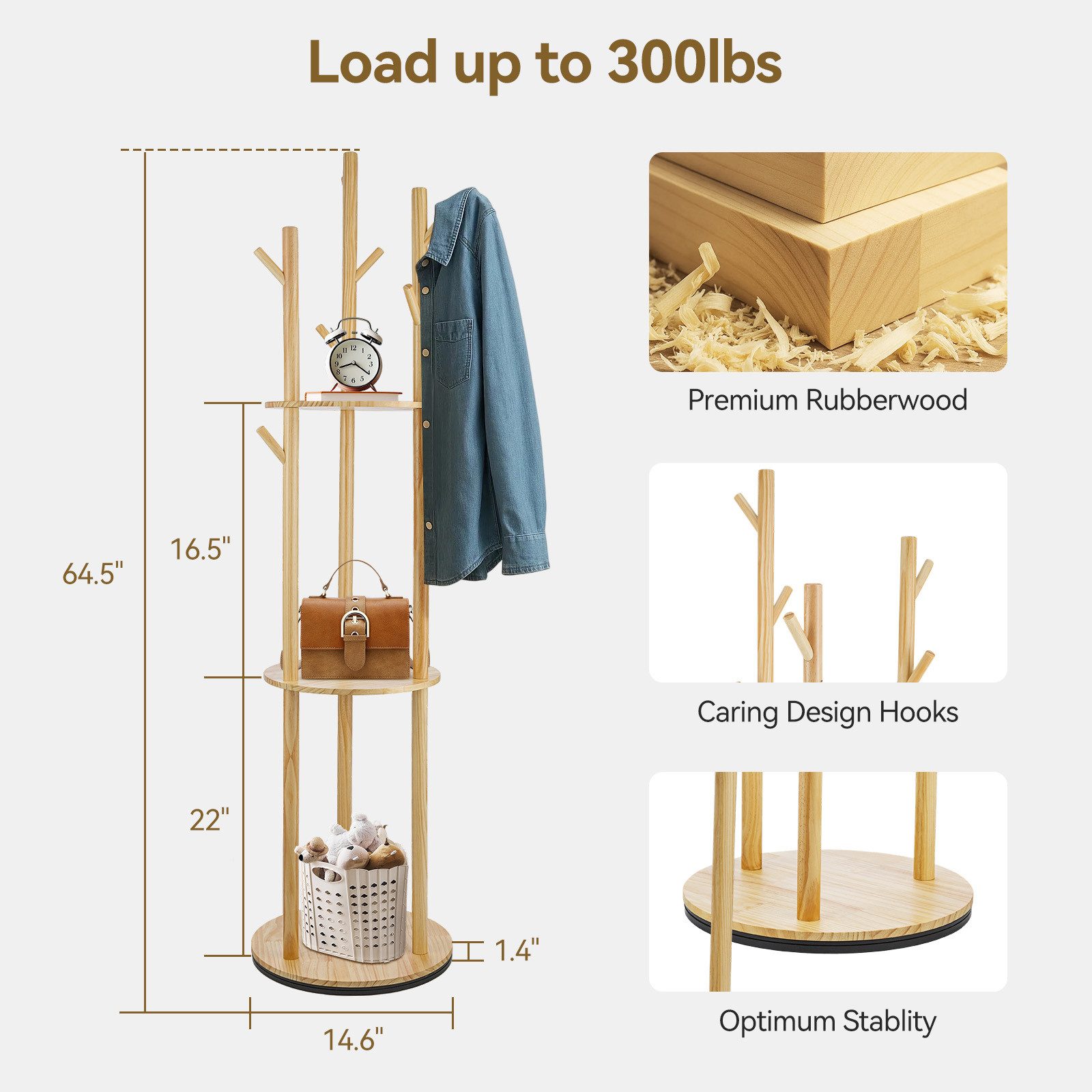 Youyijia Garderobenständer Garderobenständer Drehbarer Kleiderstände 9 günstig online kaufen
