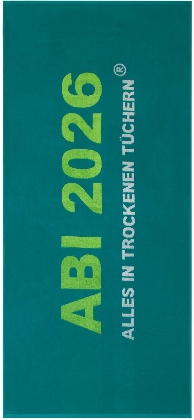 Egeria Strandtuch ABI 2026, Frottier (1-St), 75x180 cm, "ABI 2025-Alles in trockenen Tüchern"
