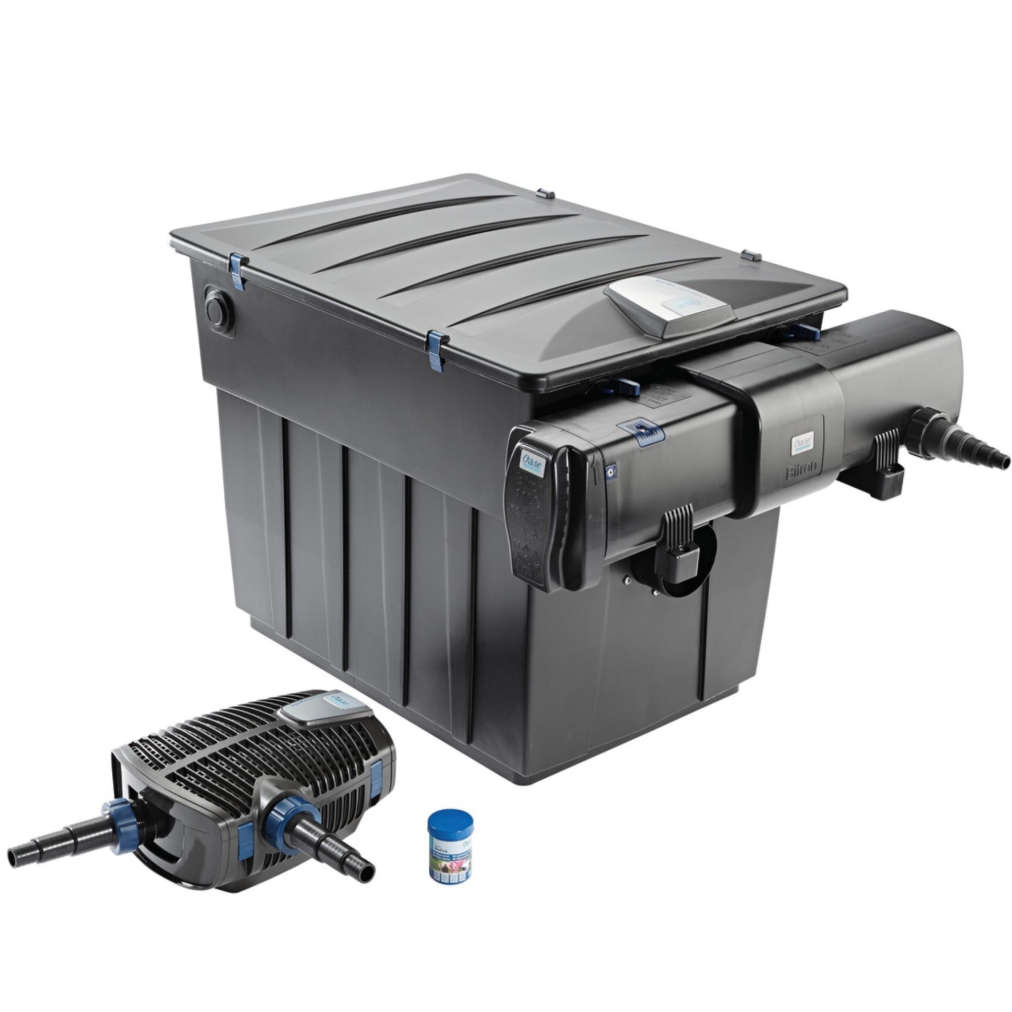 OASE Teichfilter BioTec ScreenMatic² Set 90000 OC, Komplettset Teichpumpe und UVC-Klärer