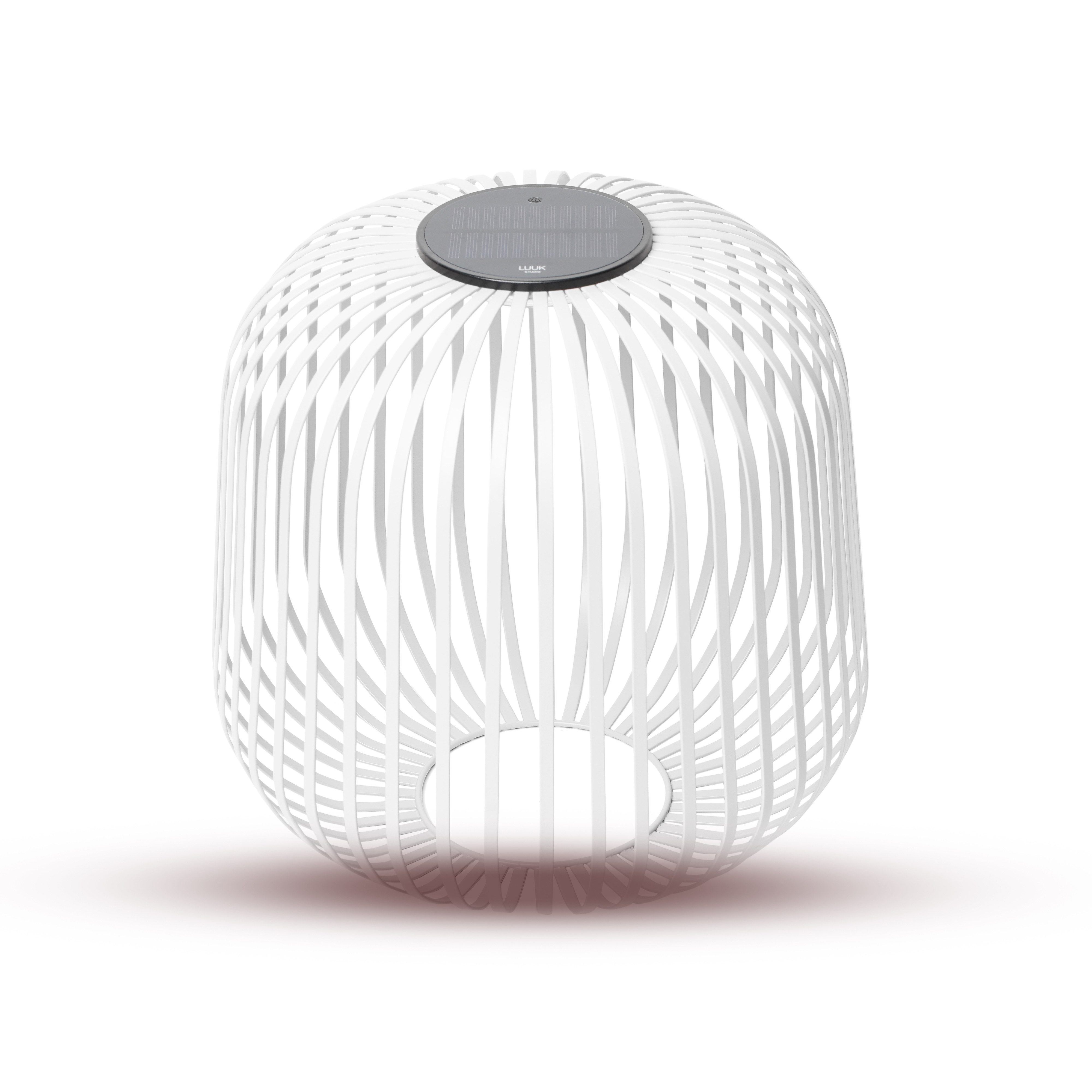 LUUK Studio LED Solarleuchte SOLIS, LED fest integriert, warmweißes Licht (2700 K), Tageslichtweiß, Kabellose LED Laterne mit herausnehmbaren Solarmodul