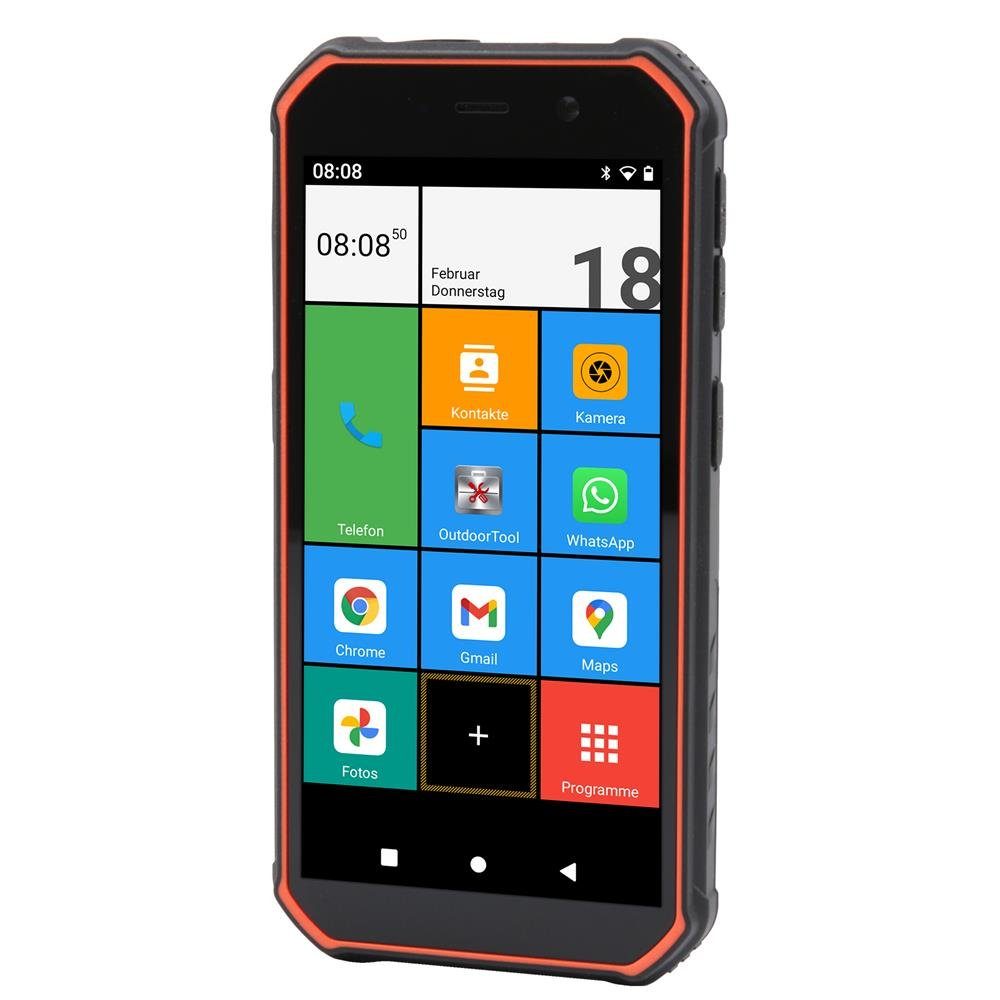(Outdoor Olympia orange Smartphone IP68 Wasserschutz Handy Staubschutz TREK 5000mAh) schwarz Outdoor