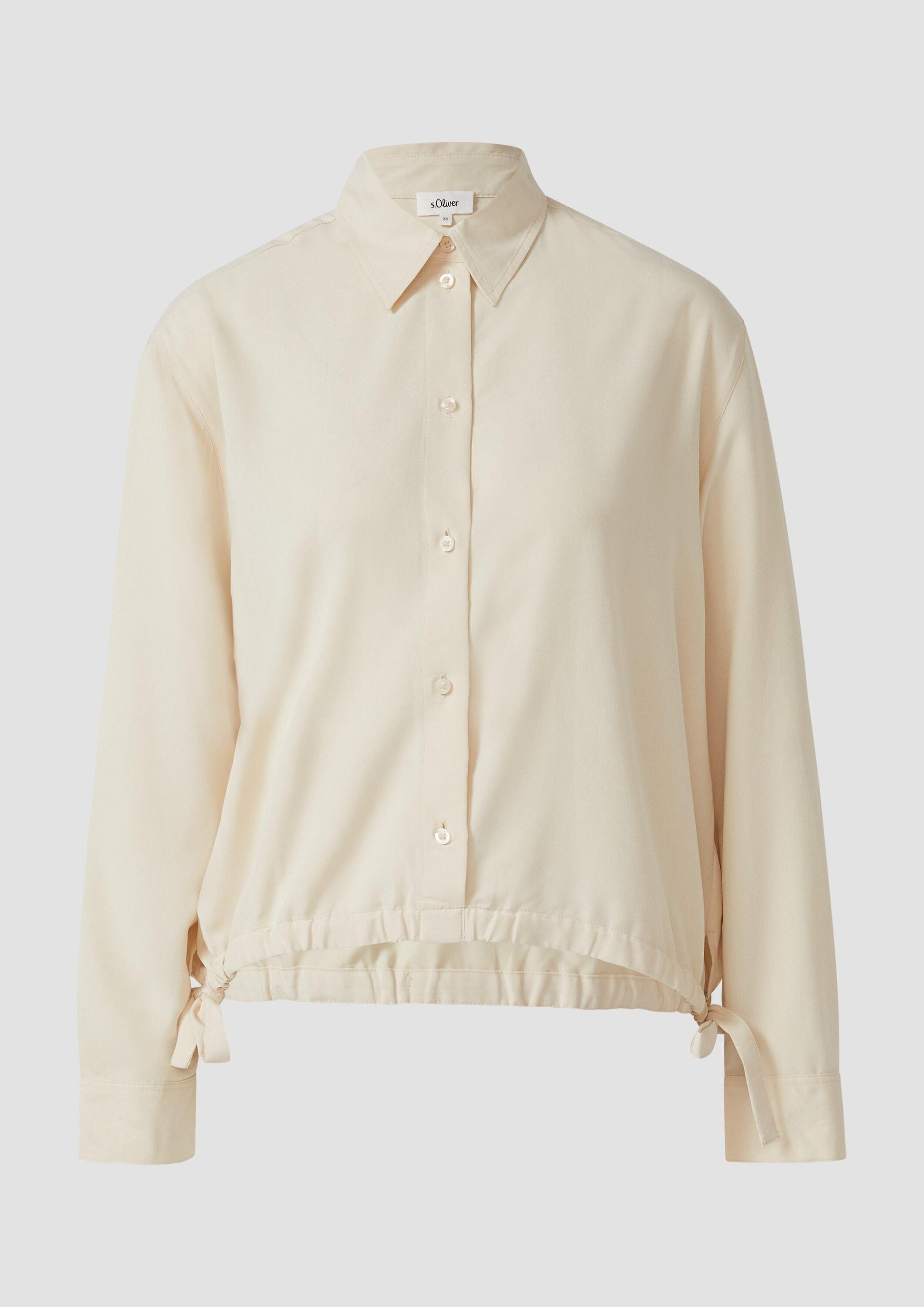 s.Oliver Langarmbluse Bluse Fließende Bluse mit Schleifen-Detail