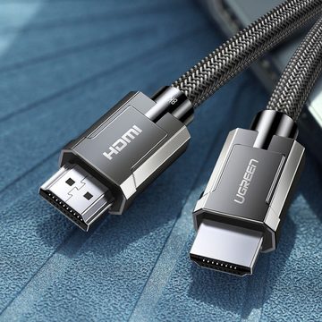 UGREEN Kabel HDMI 2.1 8K 60Hz4K 120 Hz 3D 48 Gbps HDR VRR QMS ALLM HDMI-Kabel, (200 cm)