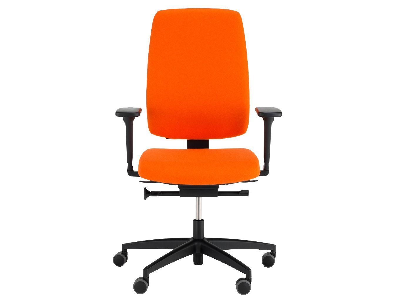 Mauser Sitzkultur Schreibtischstuhl, Ergonomisch-er Bürostuhl Orange, moderner hochwertiger Armlehnenstuhl