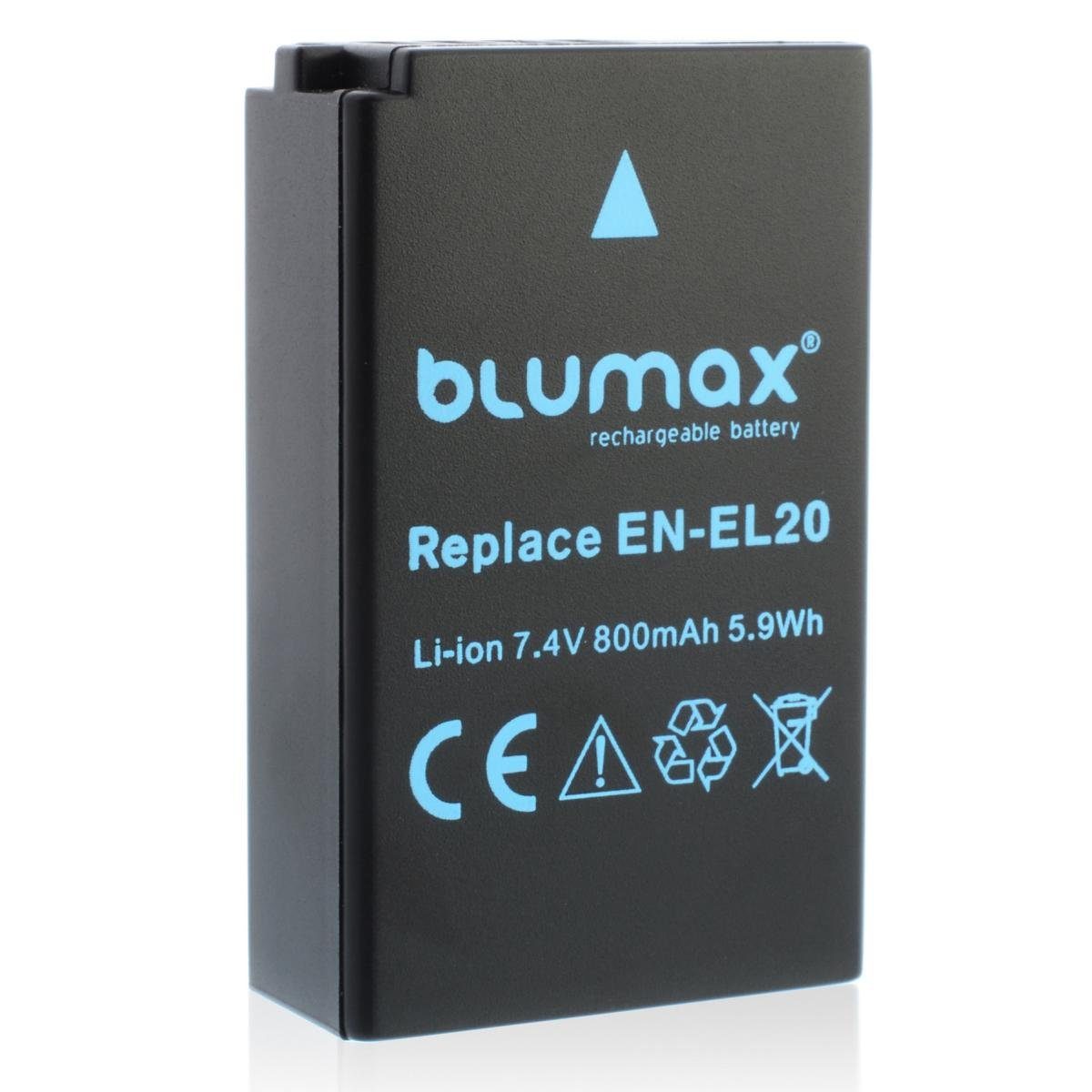 Blumax Akku passend für 800 EN-EL20 mAh Kamera-Akku (7,4V) Nikon
