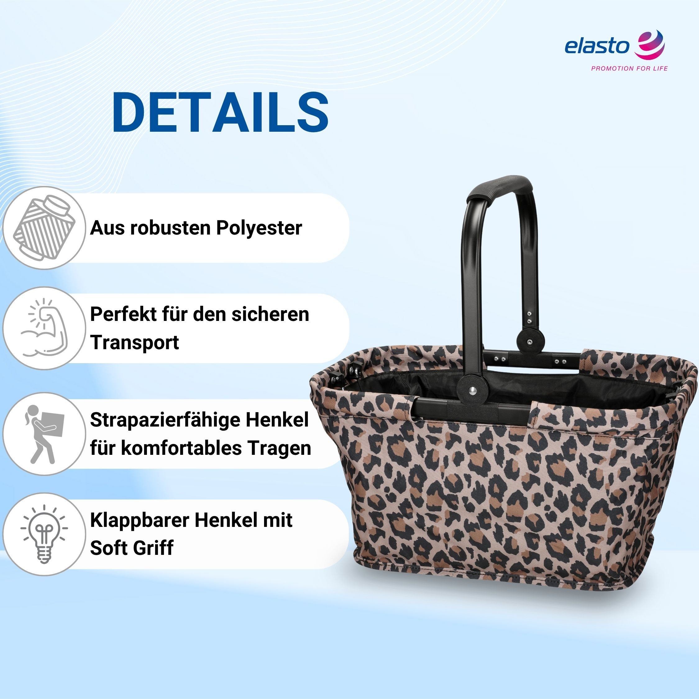 elasto Tragetasche Einkaufskorb mit Henkel ca. günstig online kaufen