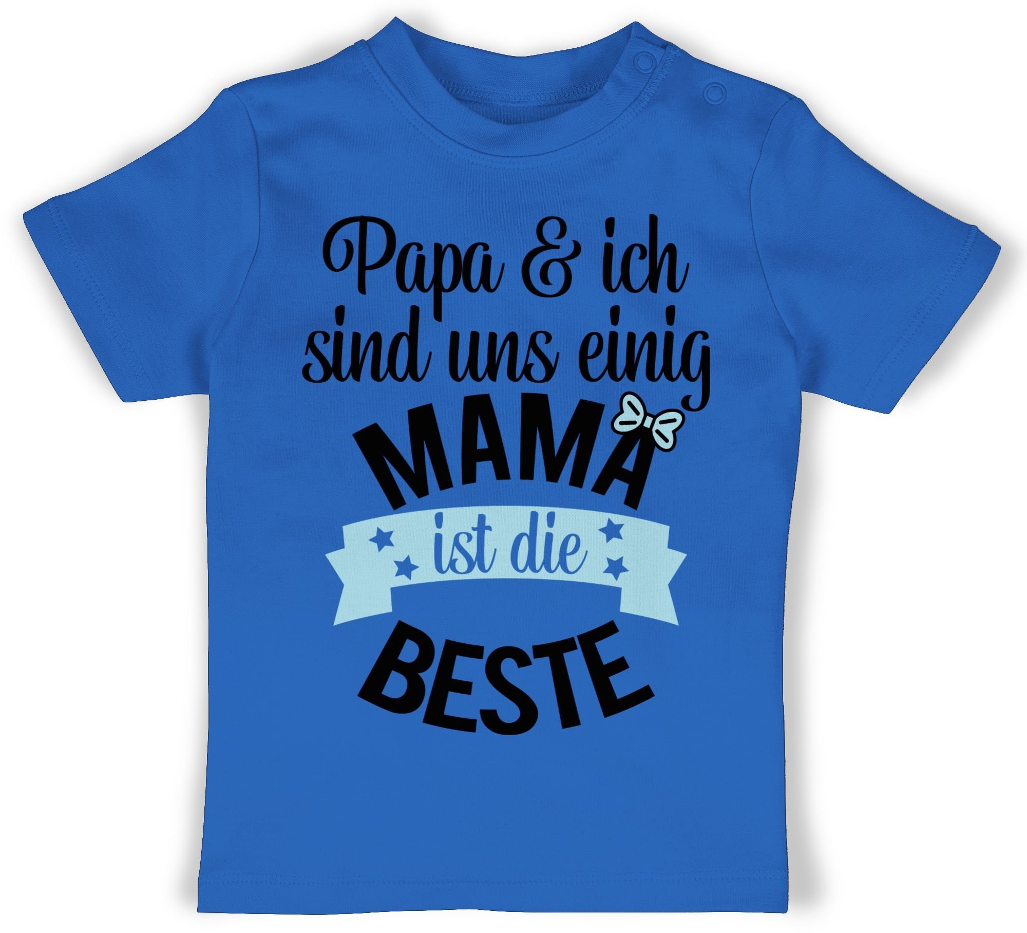 Shirtracer T-Shirt Mama ist die beste II Muttertagsgeschenk 3 Royalblau