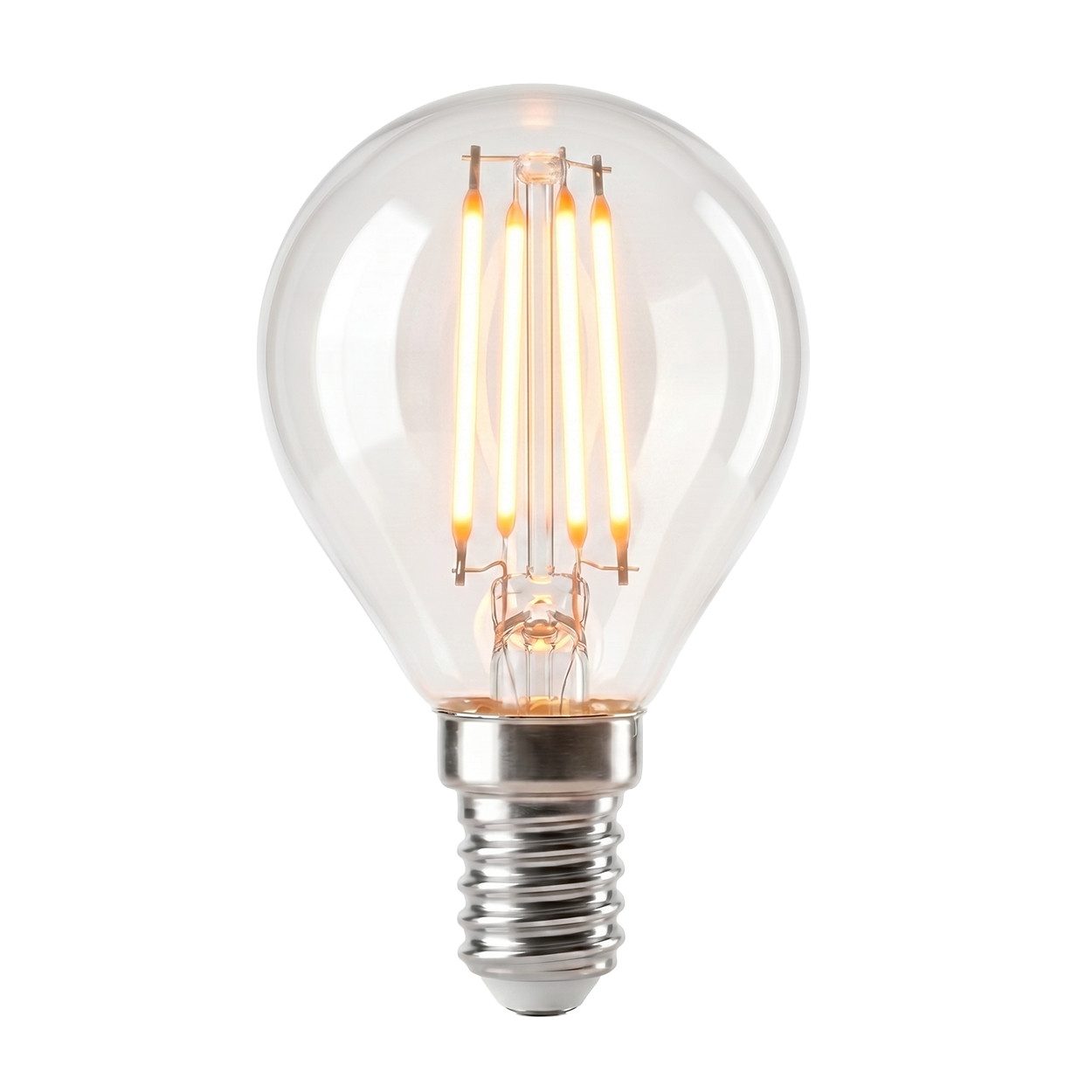 hofstein LED-Leuchtmittel 3er Set Glühbirne Warmweiß dimmbar 4 Watt Kerze, E14, 3000 Kelvin, 400 Lumen, Filament, Klar – Bild 3 von 5