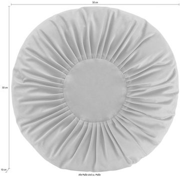 H.O.C.K. Dekokissen Nobile Samt mit Raffung, Kissenhülle mit Füllung, 1 Stück