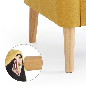 Mondeer Sessel (Einzelsessel), Sofa, Relaxsessel, Einzelsessel, mit Massivholz Rahmen und Füßen